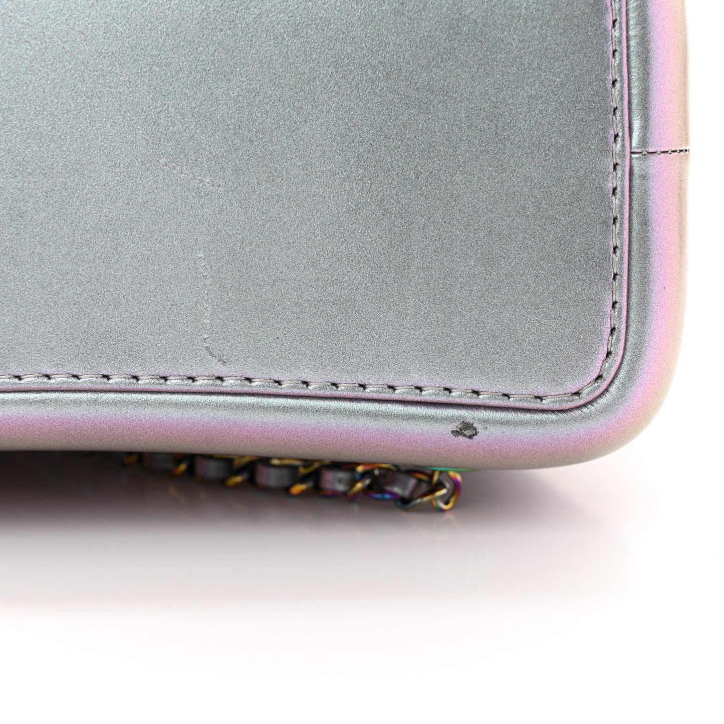 Iridescent Lambskin Calfskin Small Quilted Gabrielle Backpack Light Purple