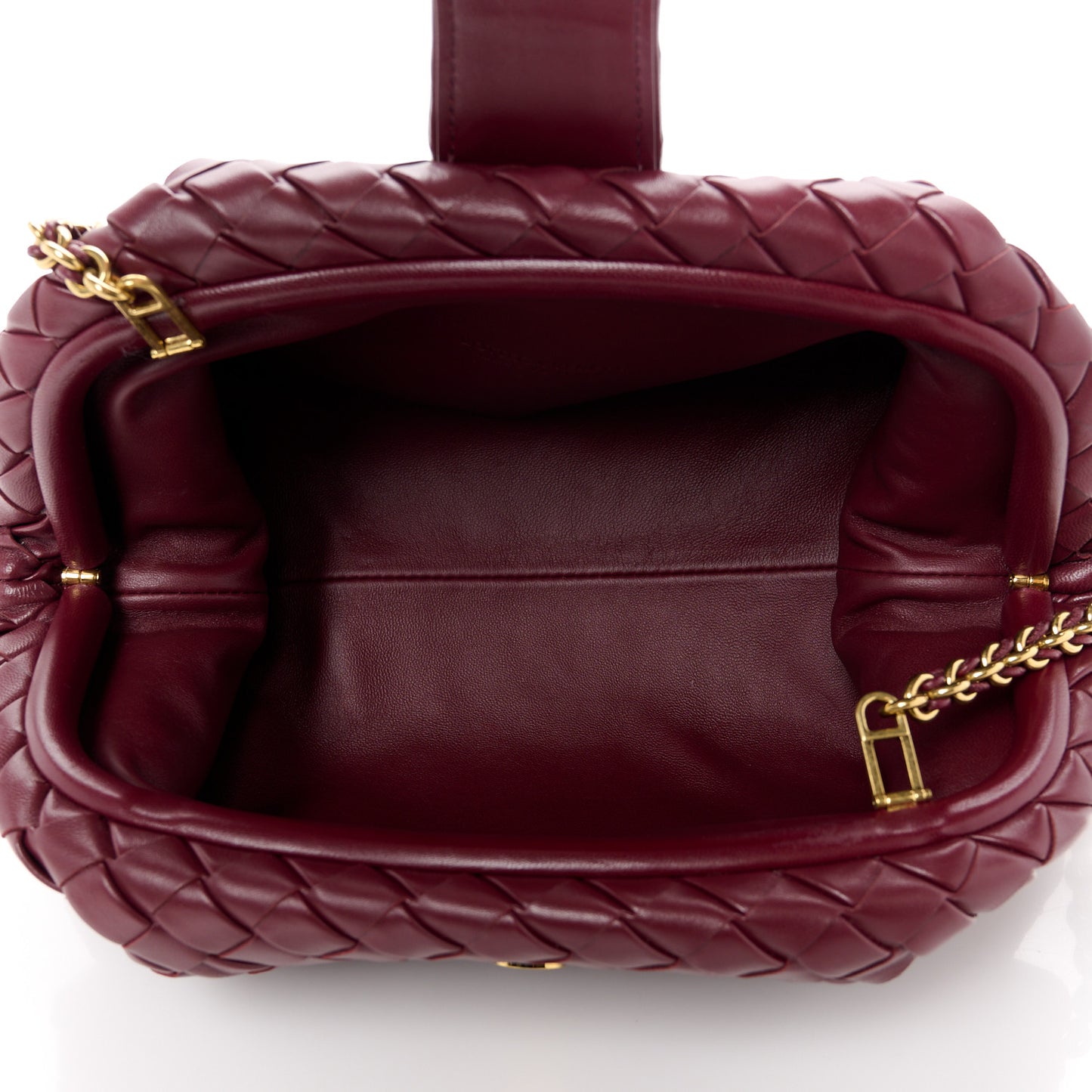 Nappa Intrecciato Teen The Lauren 1980 Clutch With Chain Barolo