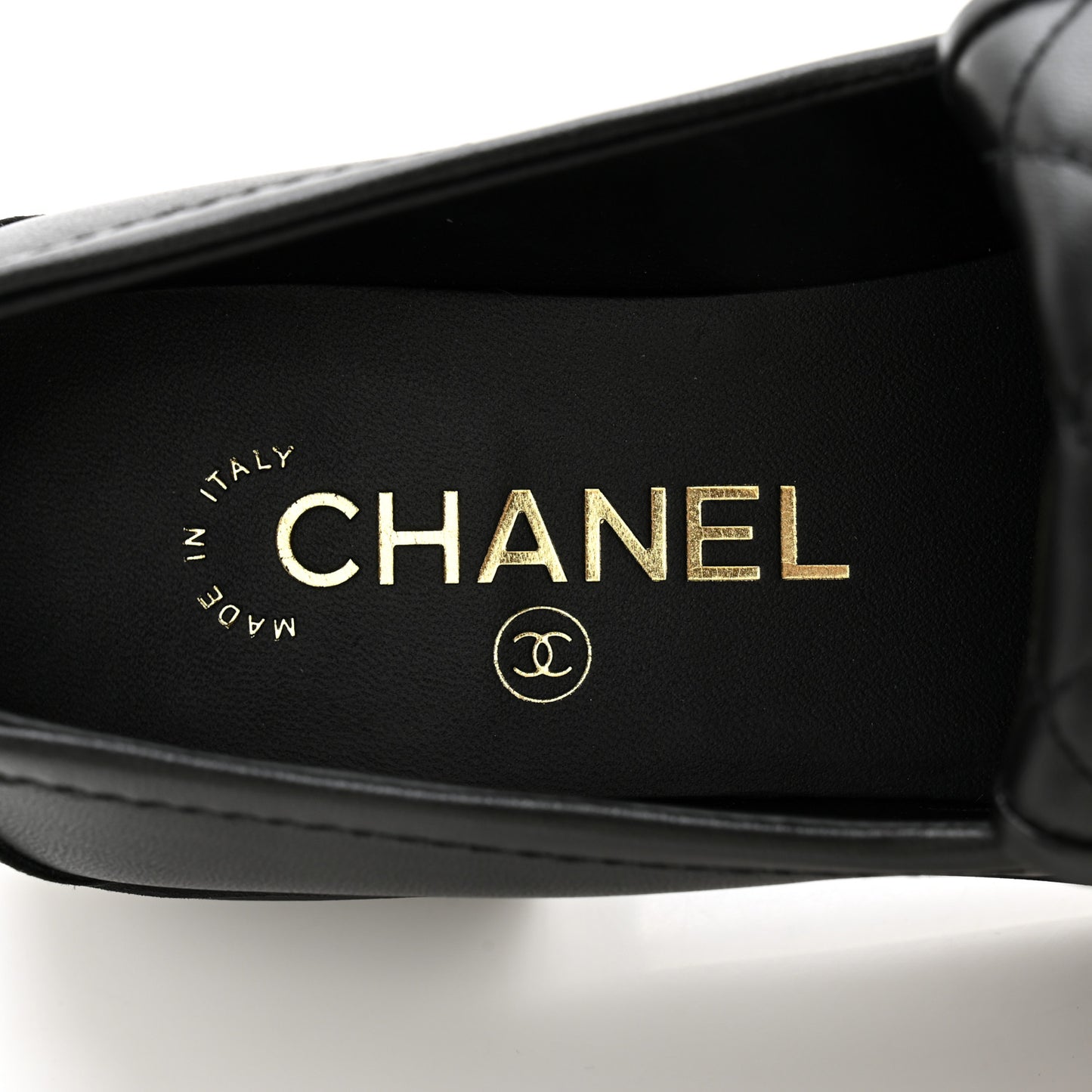 Lambskin Quilted CC Turnlock Loafers 37 Black
