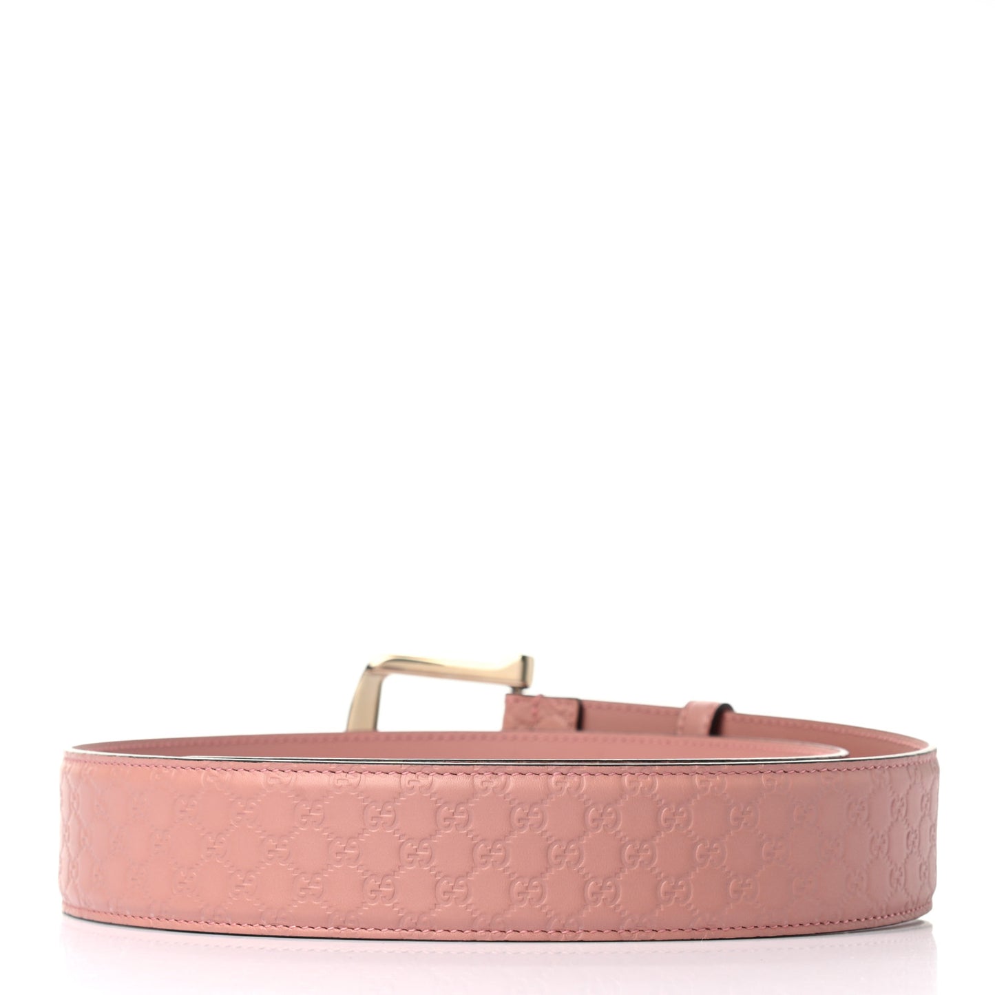 Soft Microguccissima Margaux Calfskin Belt 90 36 Soft Pink