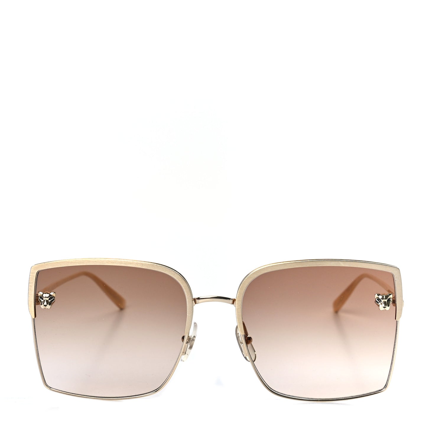 Panthere De Cartier Square Sunglasses Gold