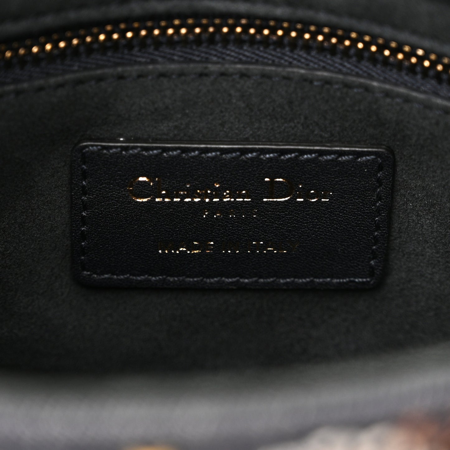 Denim Embroidered Beaded Mini Lady Dior Blue Multicolor