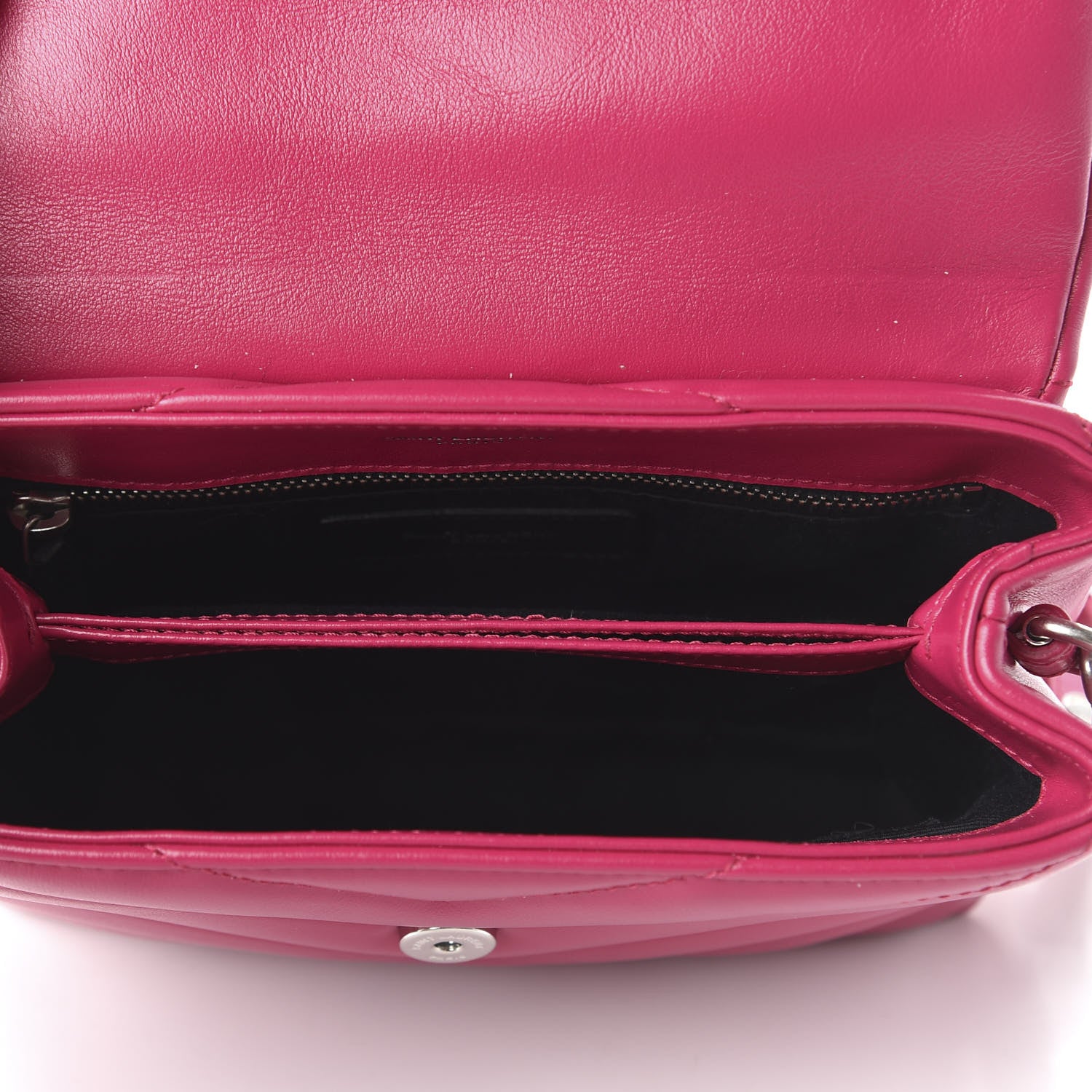 Saint Laurent Calfskin Y Quilted Monogram Toy Loulou Crossbody Bag Freesia 5 of 9