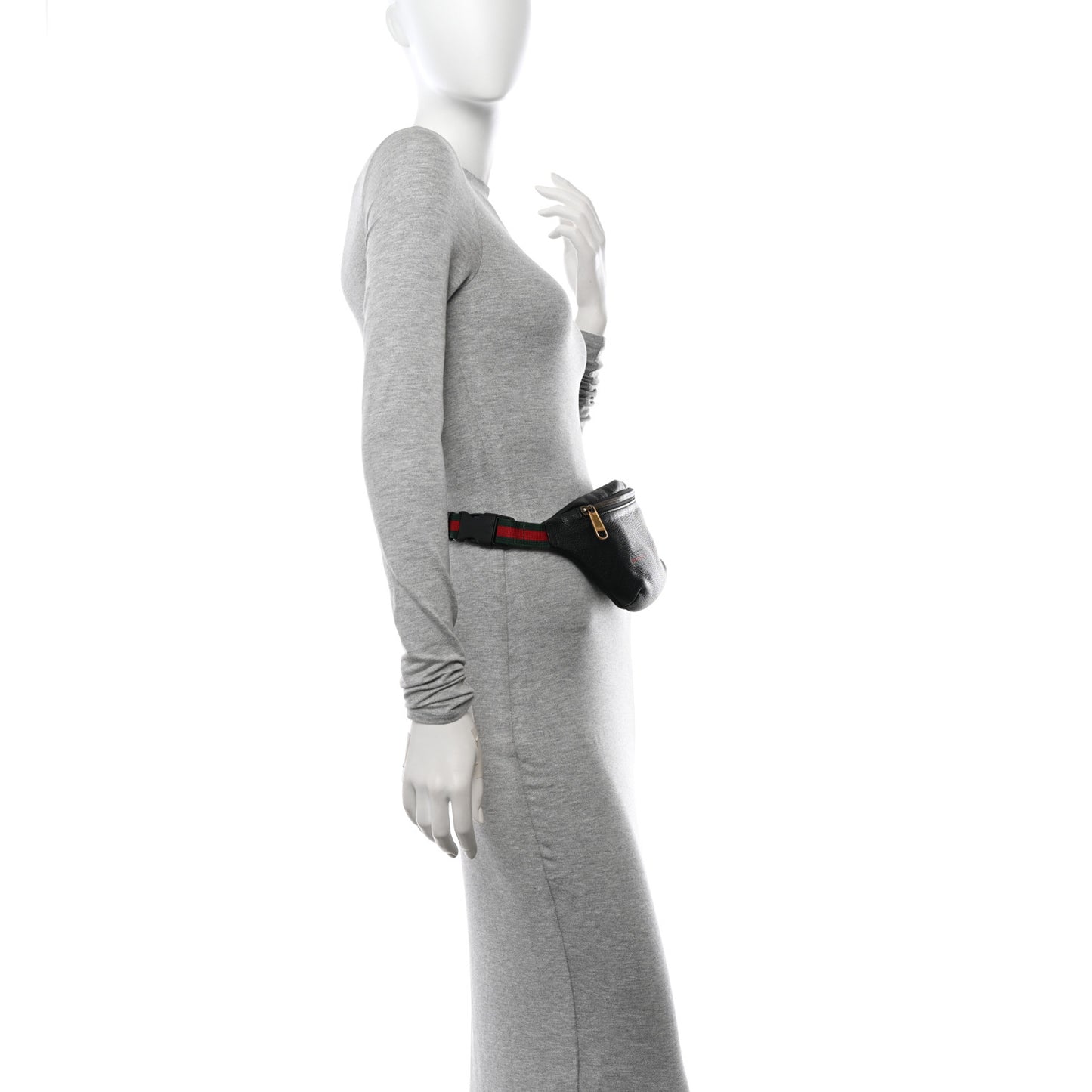 Grained Calfskin Small Logo Belt Bag Black