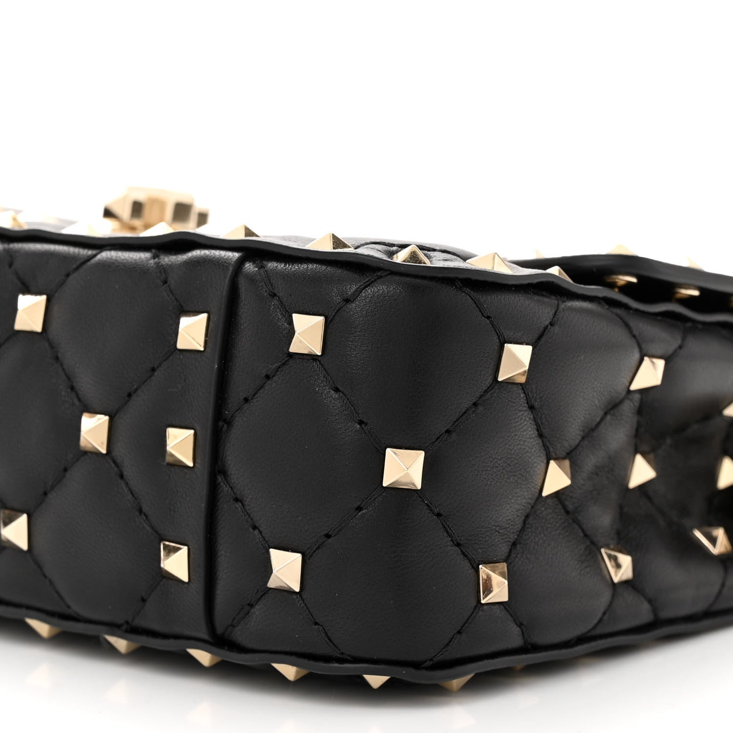 Valentino Garavani Lambskin Small Rockstud Spike Shoulder Bag Black 9 of 9