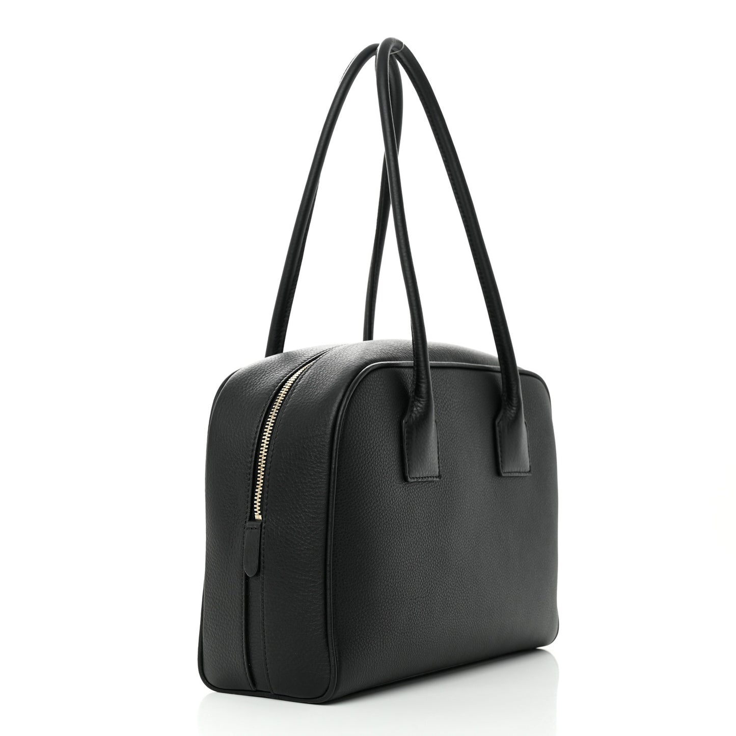 Soft Grain Calfskin Half Cube Bag Black