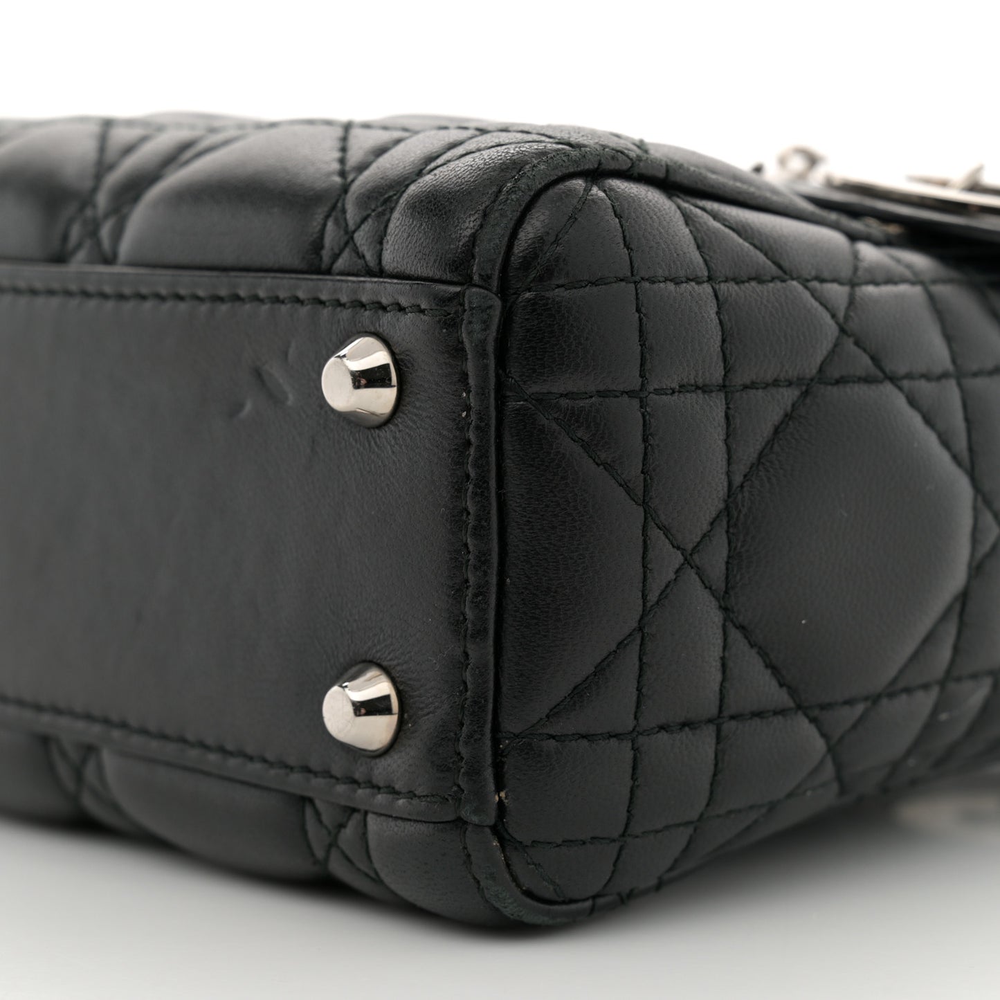Lambskin Cannage Mini Lady Dior Black