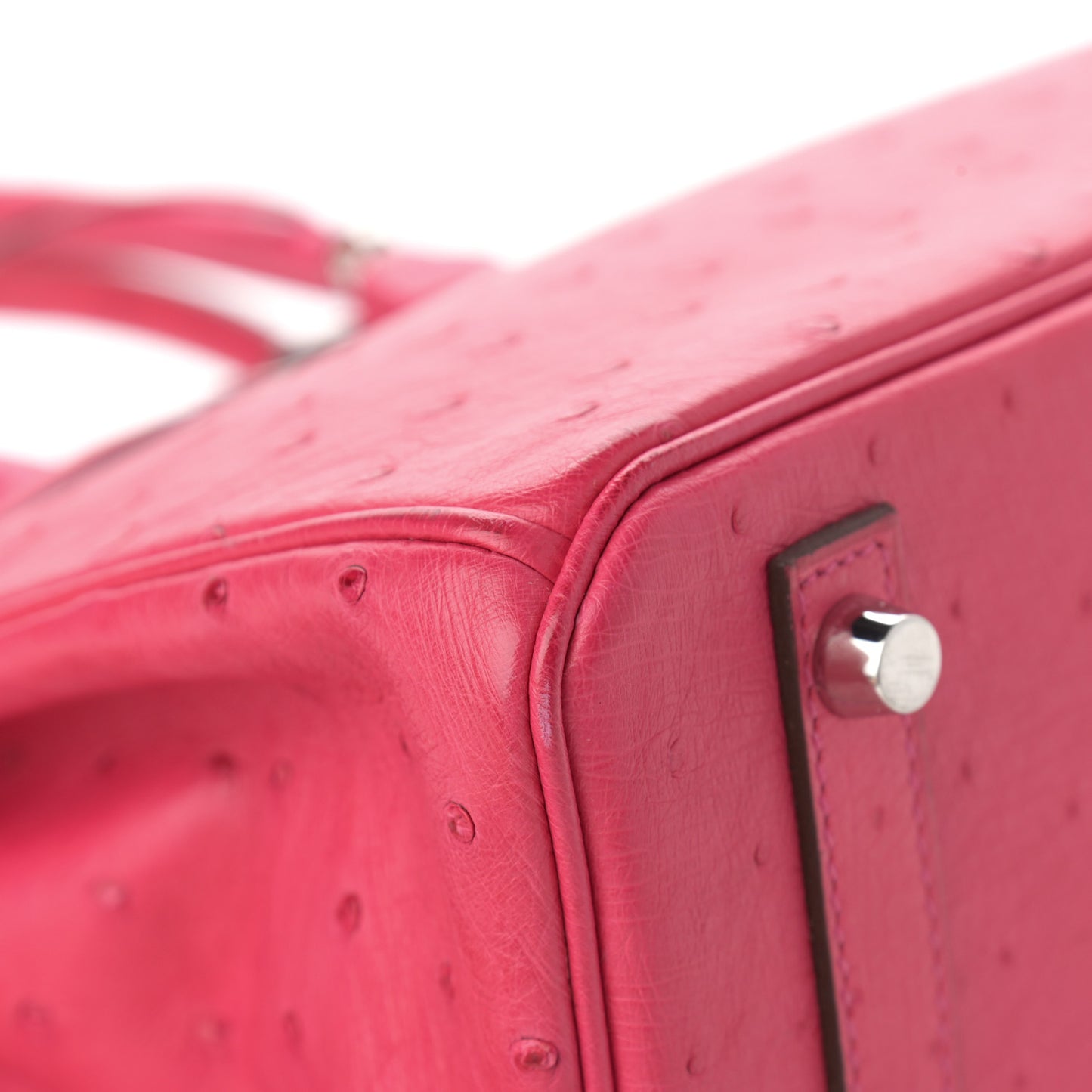 Ostrich Birkin 30 Rose Tyrien