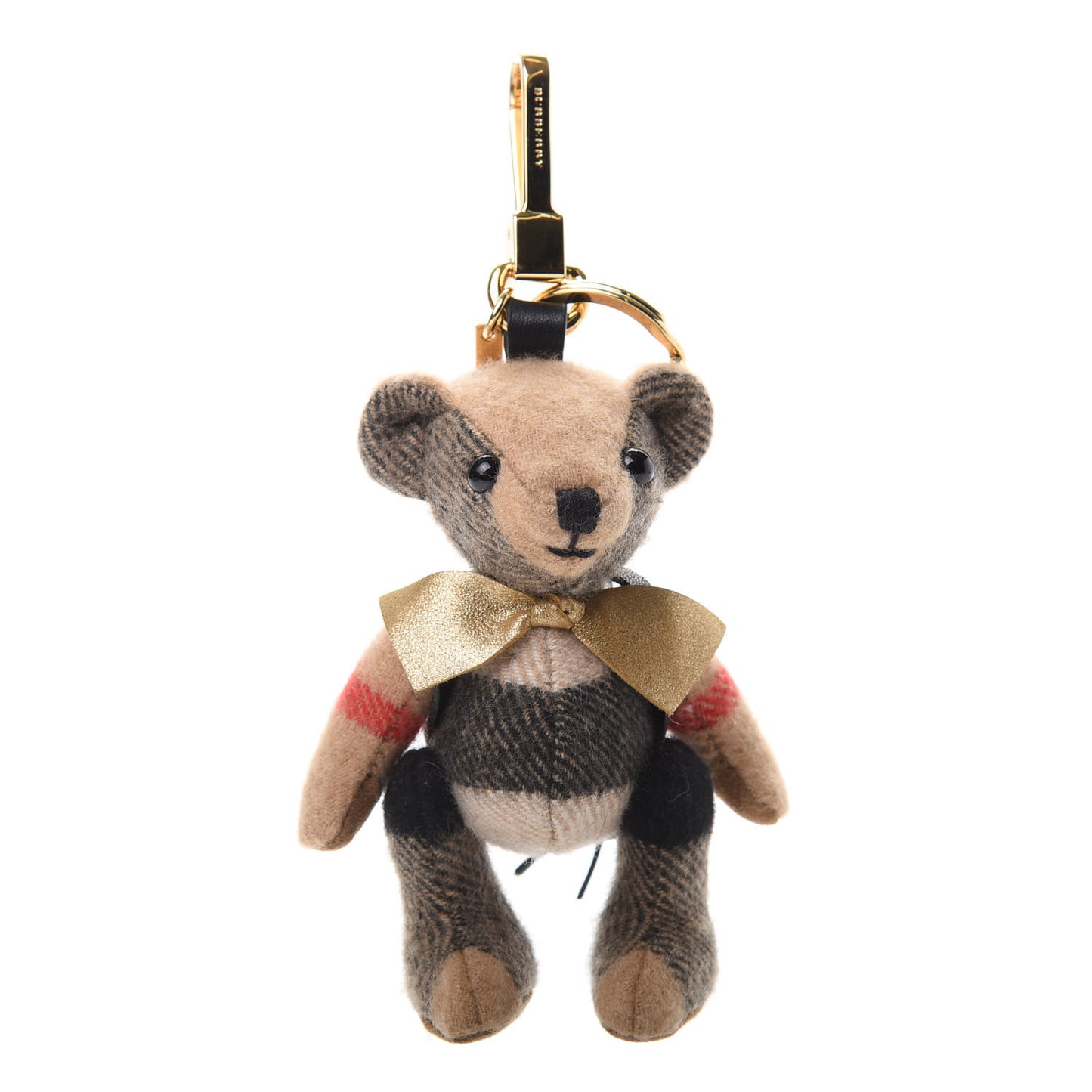 Cashmere House Check Thomas Rucksack Bear Bag Charm Camel