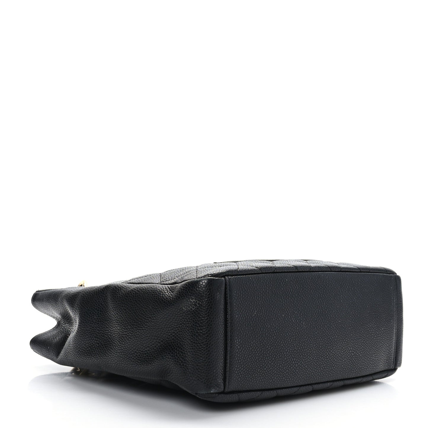 Caviar Quilted Petit Shopping Tote PST Black