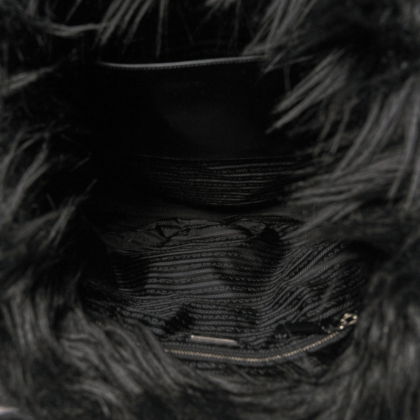 Faux Fur Tote Black