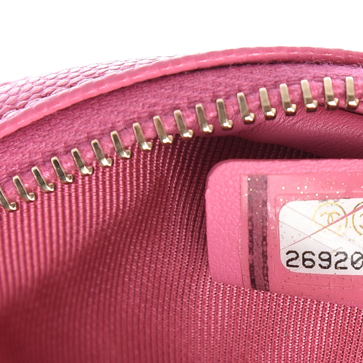 Chanel Caviar Quilted Zip Around Classic Coin Purse Pink 9 of 10