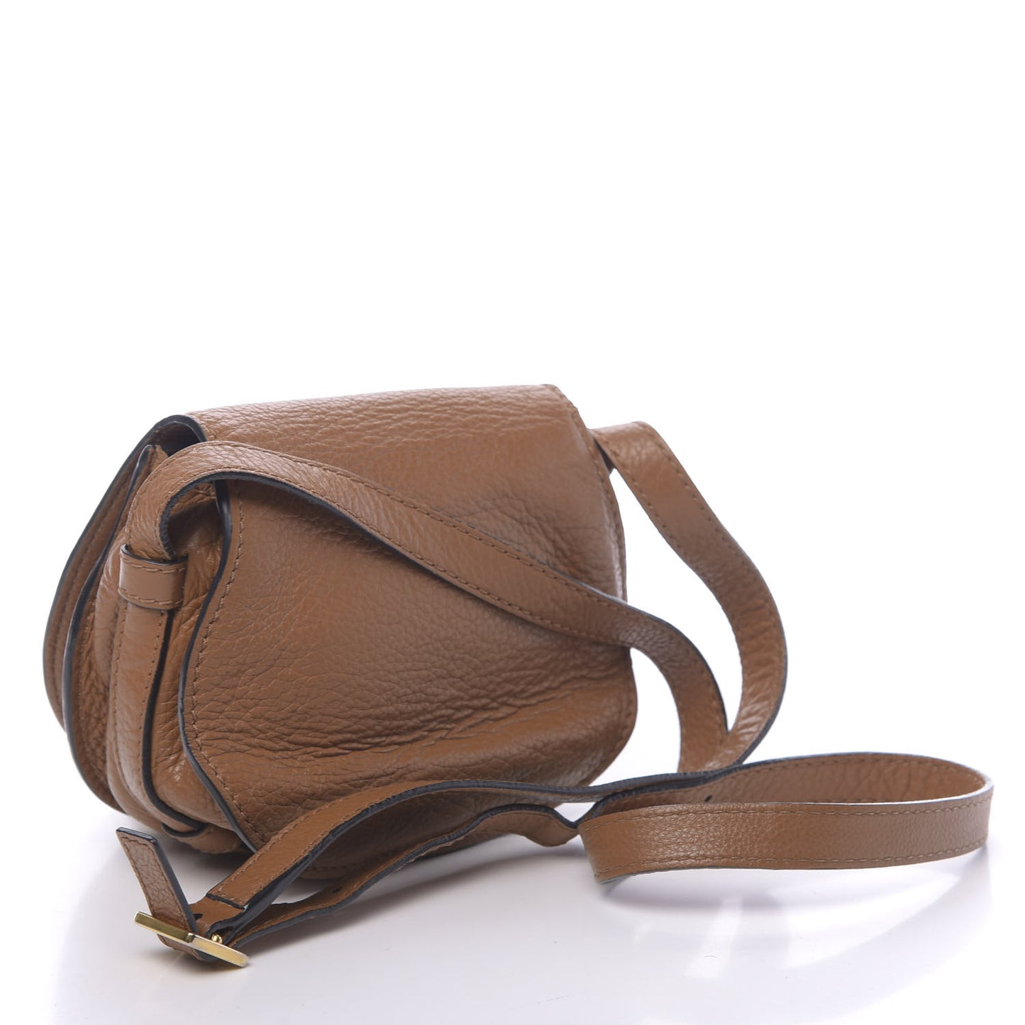 Calfskin Mini Marcie Round Crossbody Bag Tan