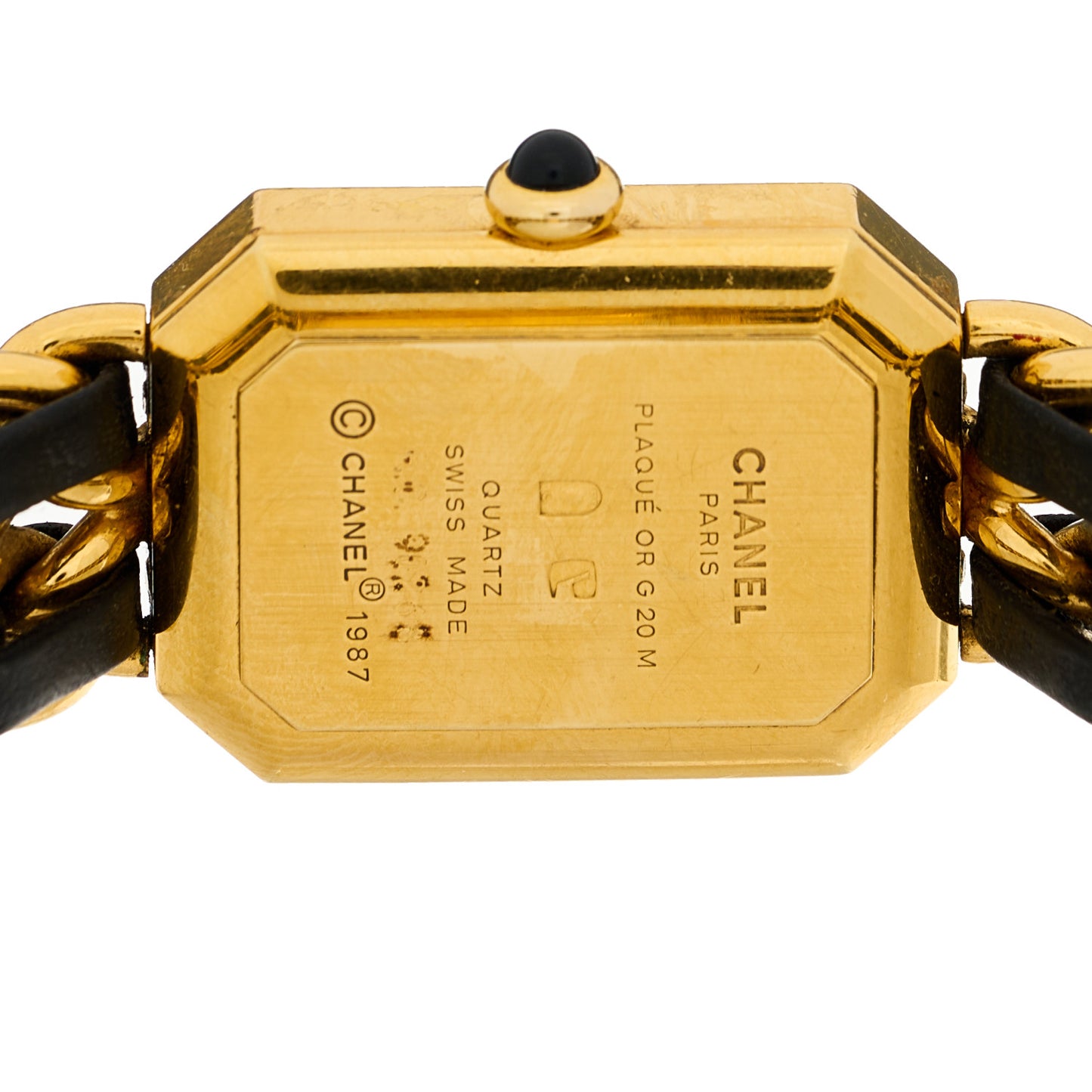 Stainless Steel Lambskin 20mm Chain Premiere Quartz Watch Gold XL