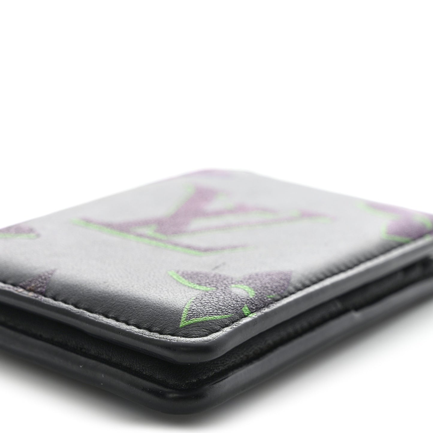 Calfskin Monogram Spotlight Pocket Organizer Black Multicolor