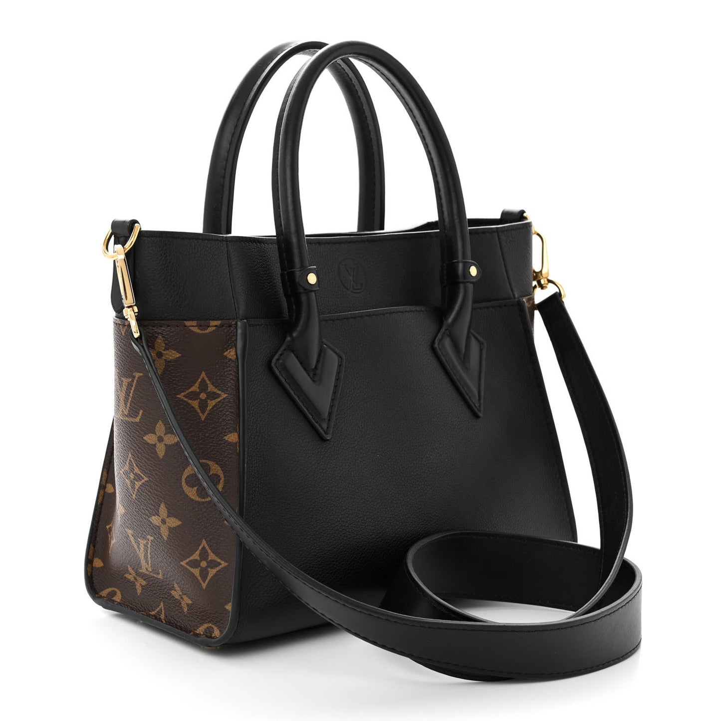 Calfskin Monogram On My Side PM Black