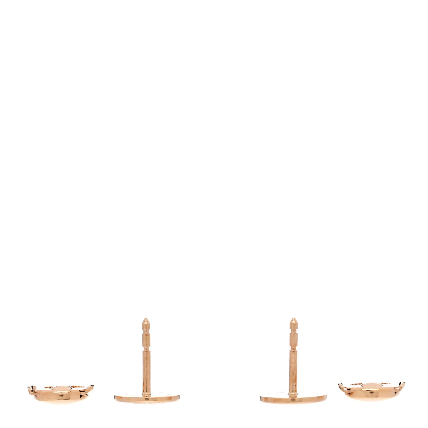 18K Rose Gold TPM Ex-Libris Stud Earrings