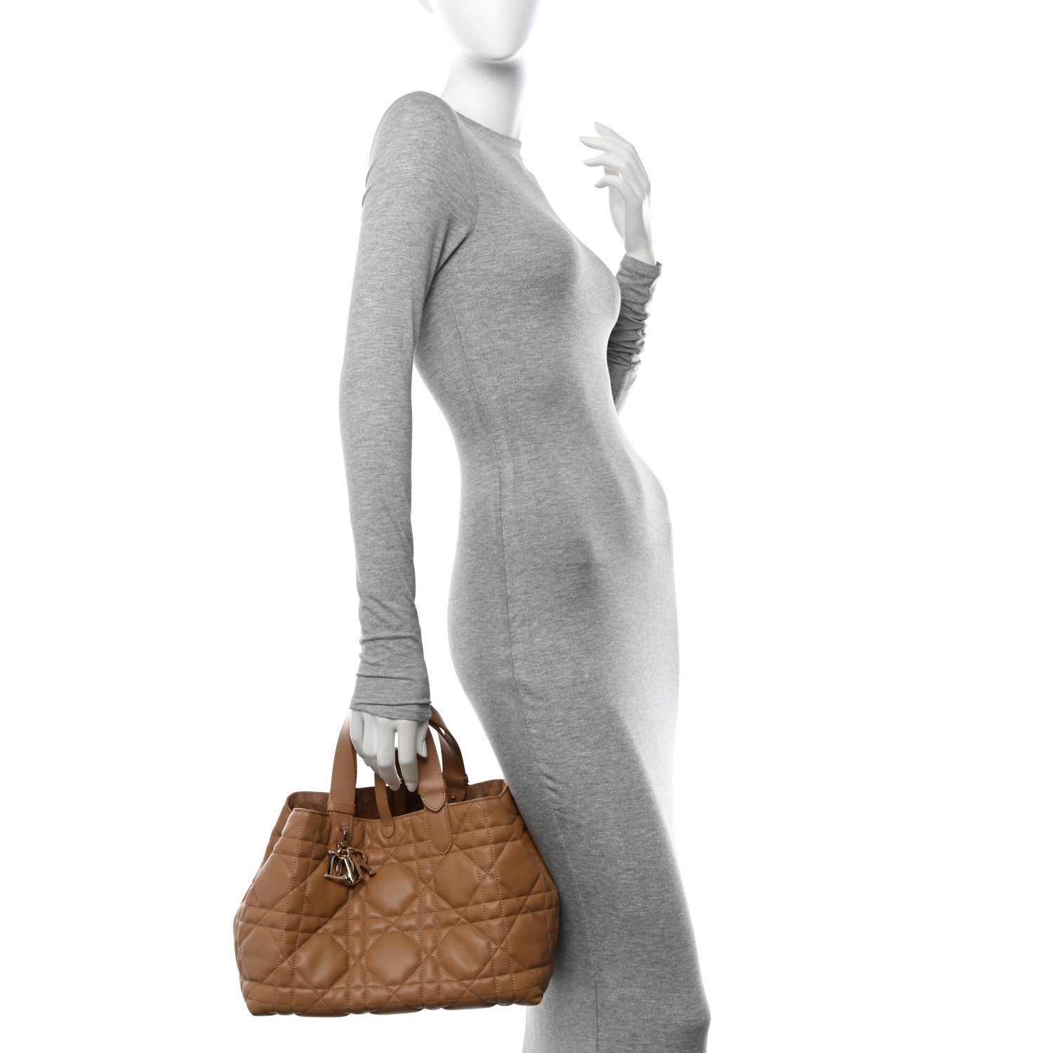 Christian Dior Calfskin Macrocannage Medium Toujours Tan 2 of 10