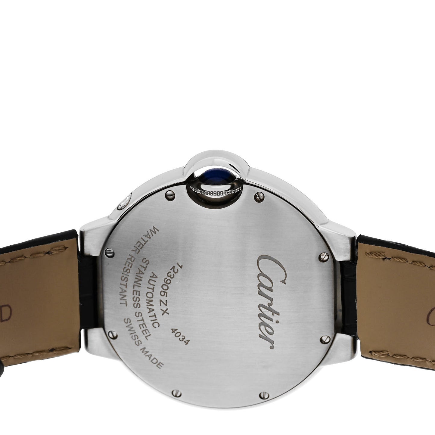 Stainless Steel Alligator 37mm Ballon Bleu De Cartier Moonphase Automatic Watch