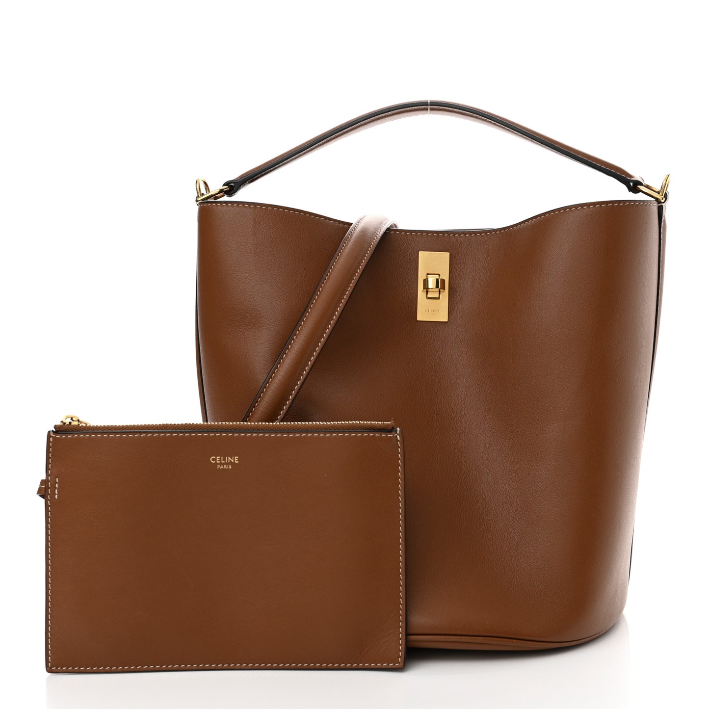 Smooth Calfskin Bucket 16 Bag Tan