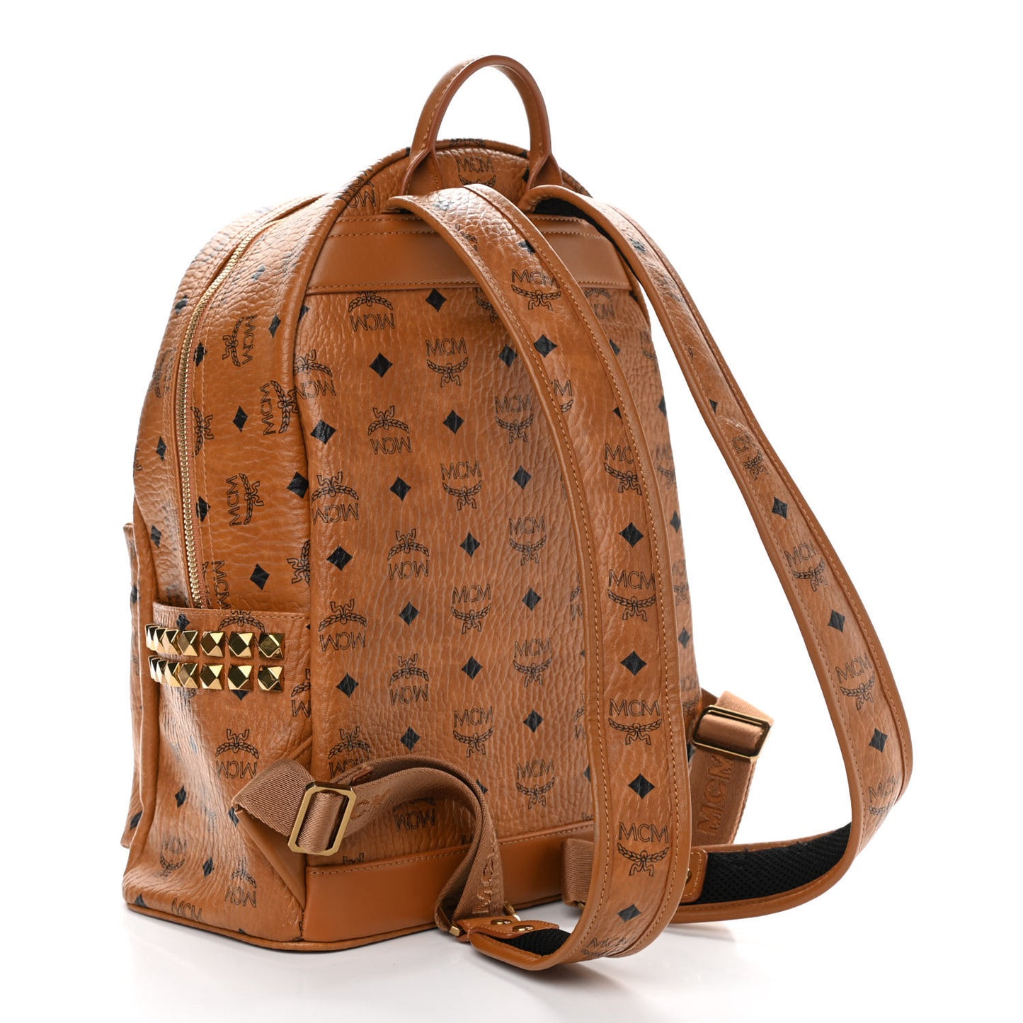 Visetos Small Side Stud Stark Backpack Cognac