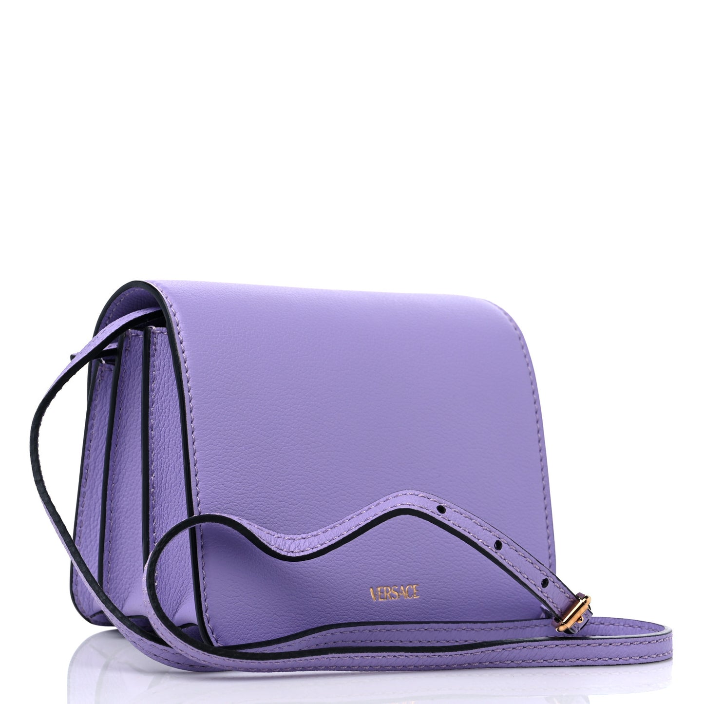Grained Calfskin La Medusa Shoulder Bag Lilac
