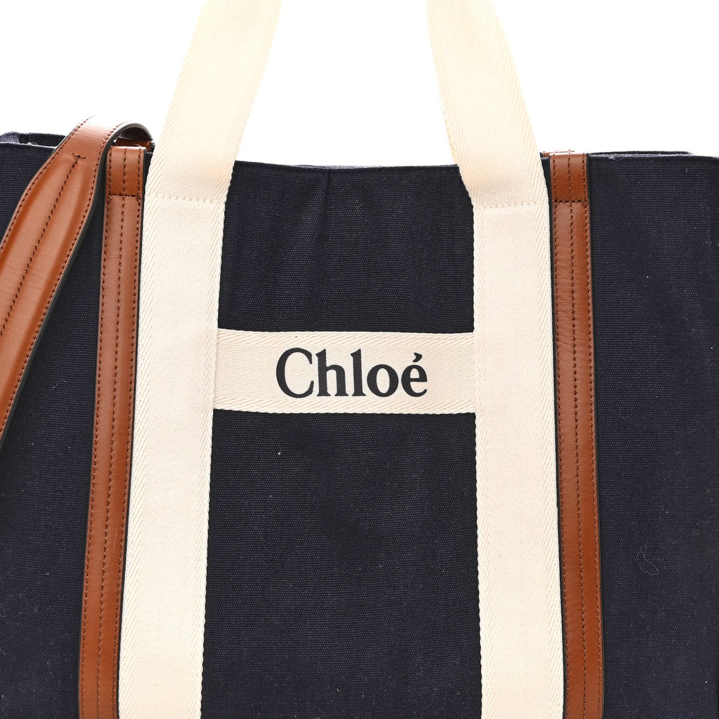 Cotton Calfskin Changing Bag Navy