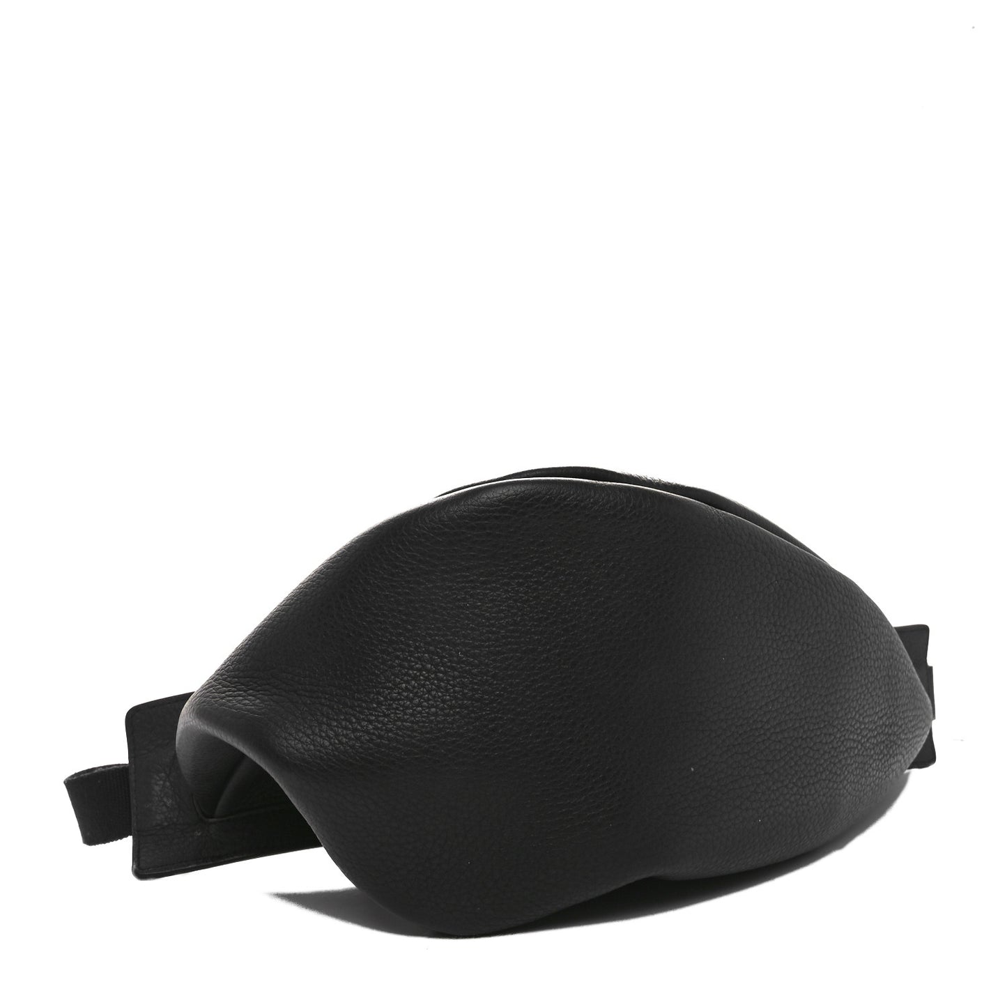 Grained Calfskin Large Slouchy Banana Bag Black