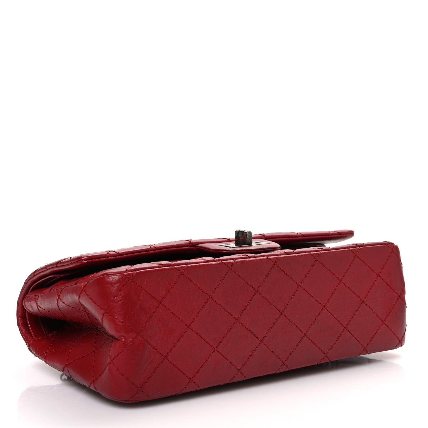 Aged Calfskin Quilted 2.55 Reissue 225 Flap Red
