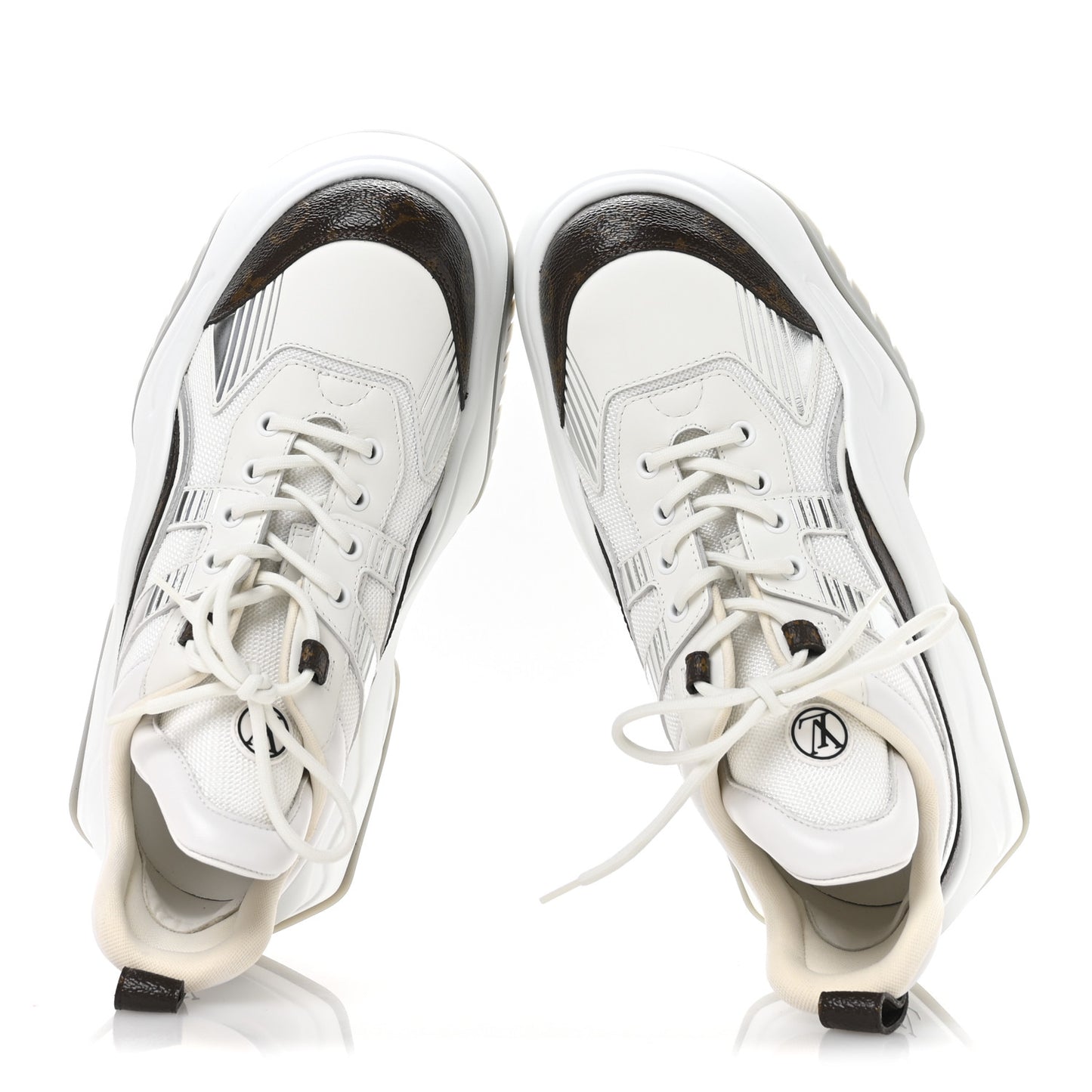 Calfskin Monogram Mens LV Archlight 2.0 Platform Sneakers 8.5 White