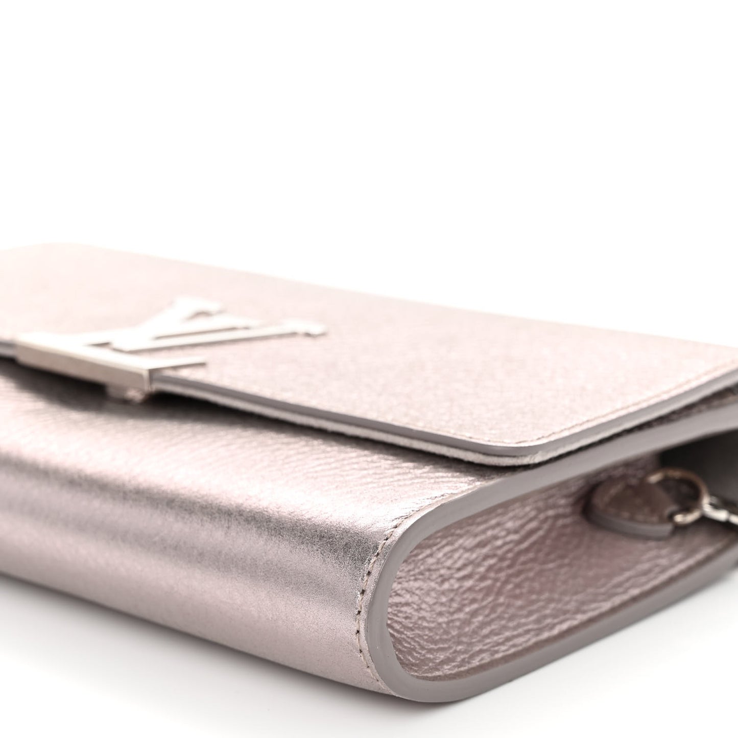 Metallic Grained Calfskin Louise Clutch GM NM