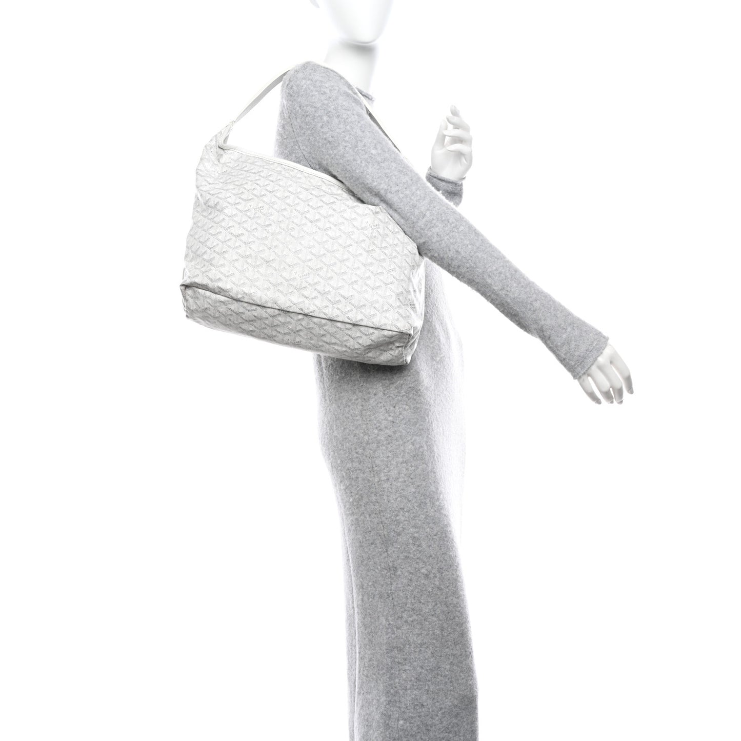 Goyardine Fidji Zip Hobo White