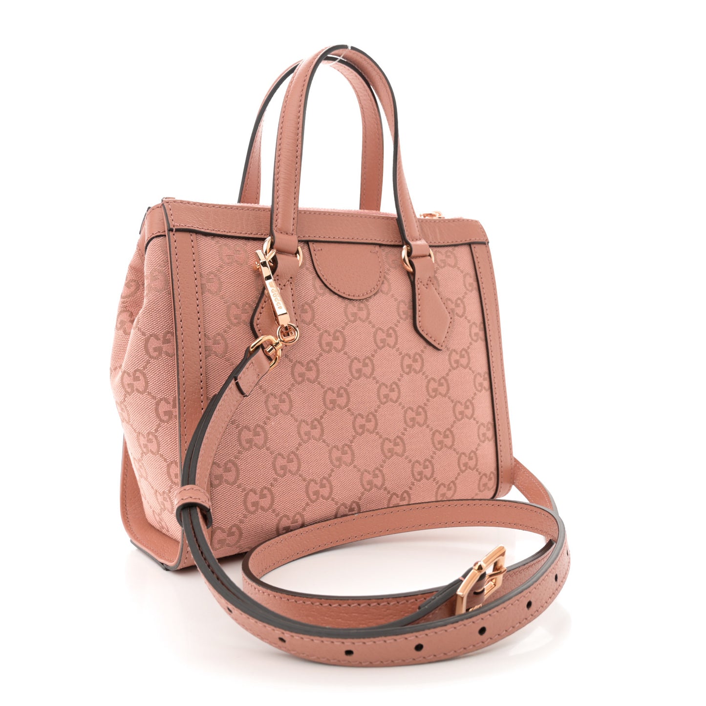 GG Supreme Monogram Small Ophidia Tote Bag Pink