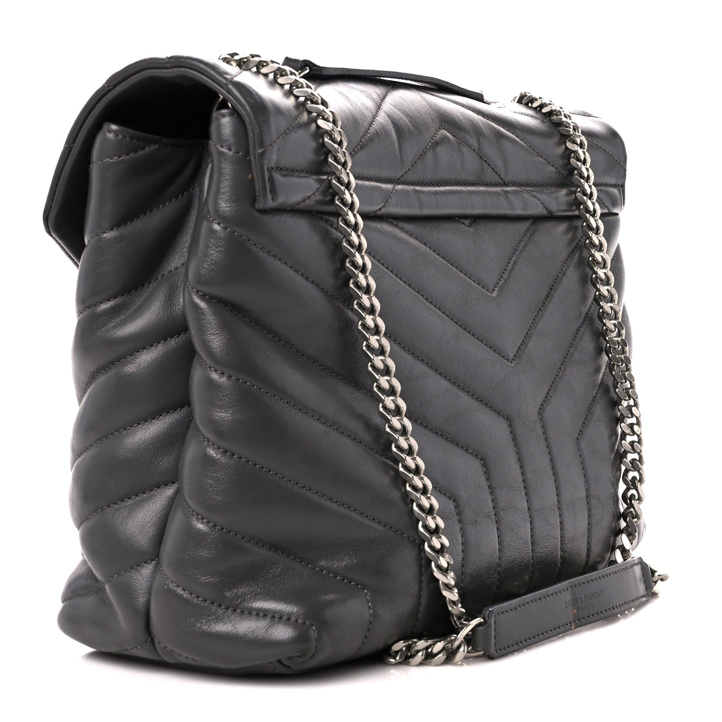 Calfskin Y Quilted Monogram Medium Loulou Chain Satchel Earth