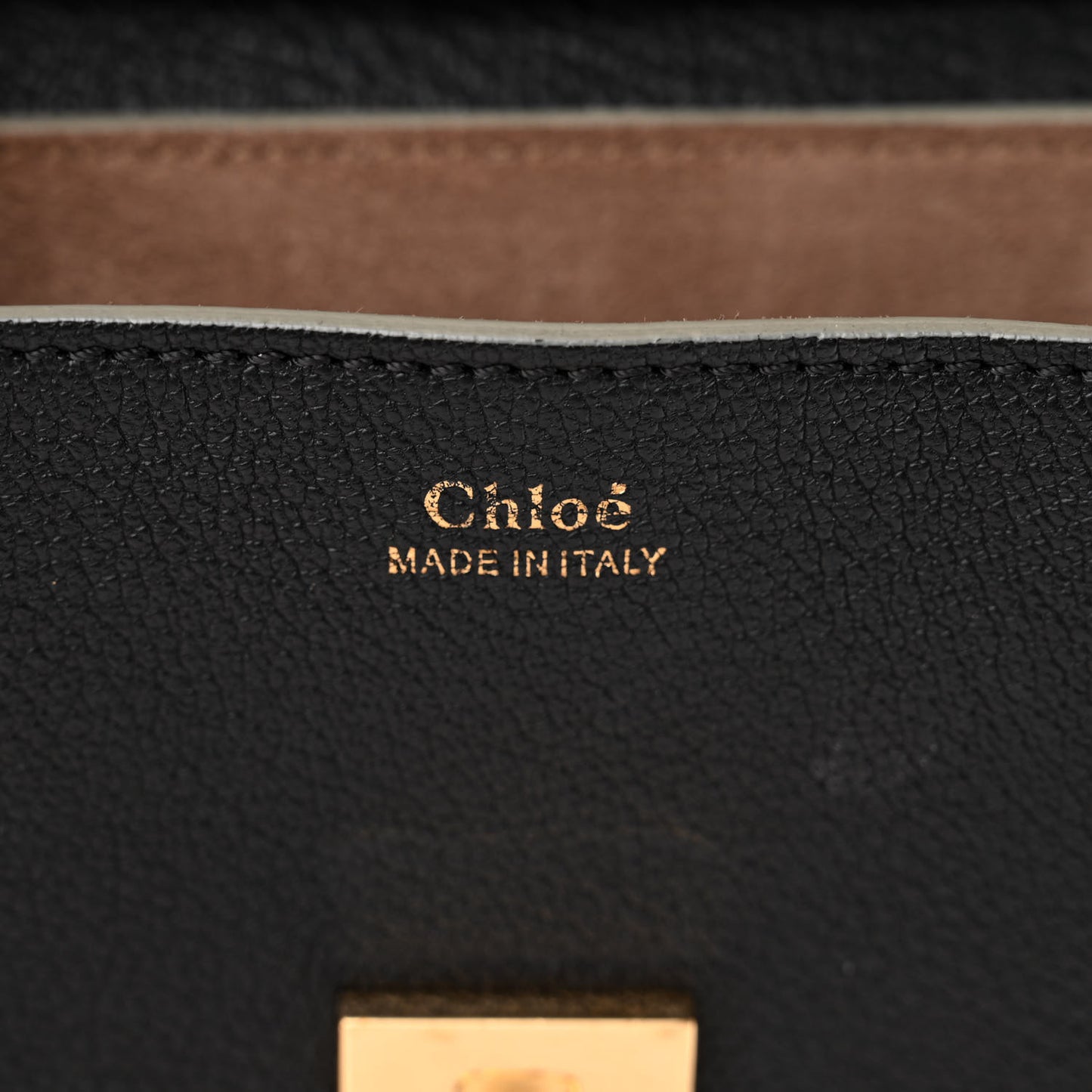 Grained Calfskin Lambskin Mini Drew Shoulder Bag Black