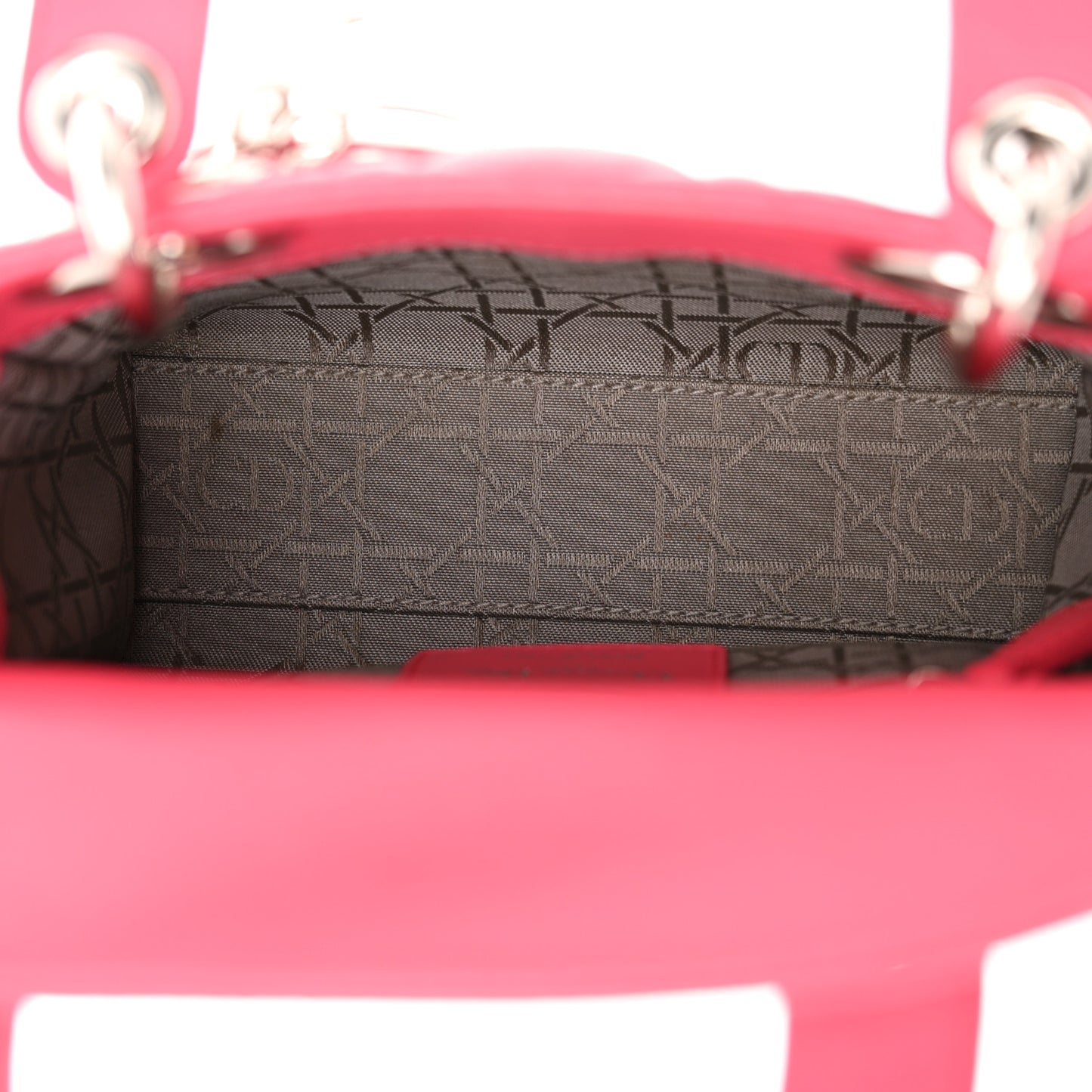 Lambskin Cannage Mini Lady Dior Hot Pink
