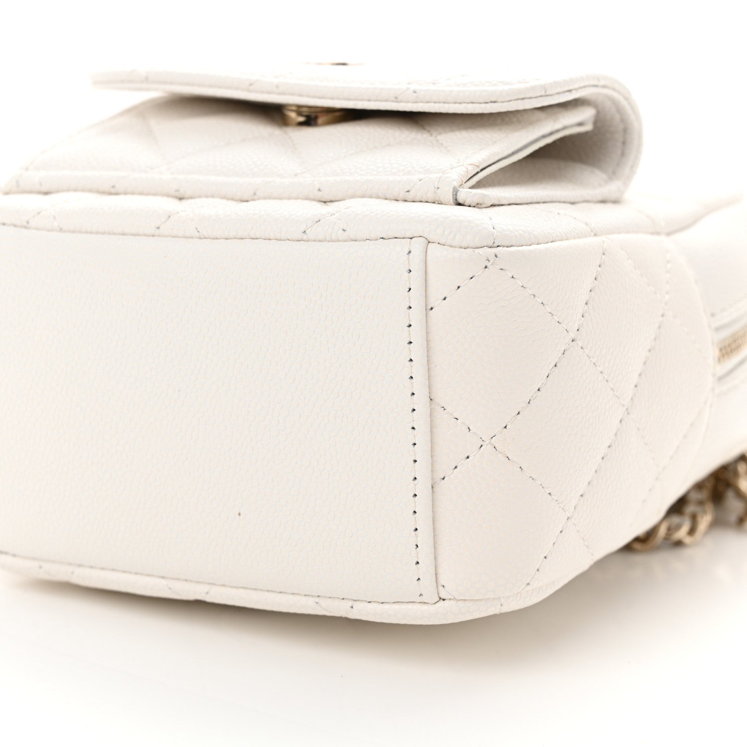 Chanel Caviar Quilted CC Mini Classic Backpack White 10 of 12