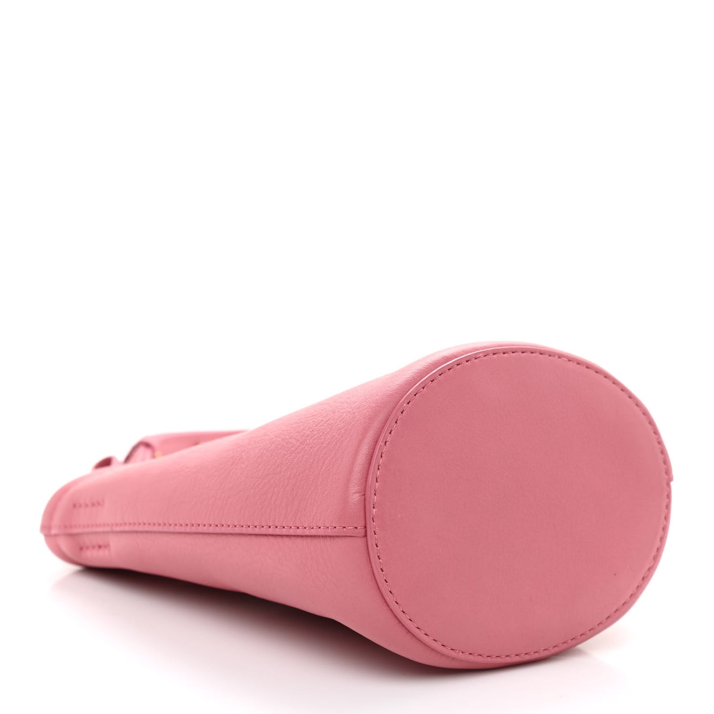 Pebbled Calfskin Mini Zip Bucket Bag Pink