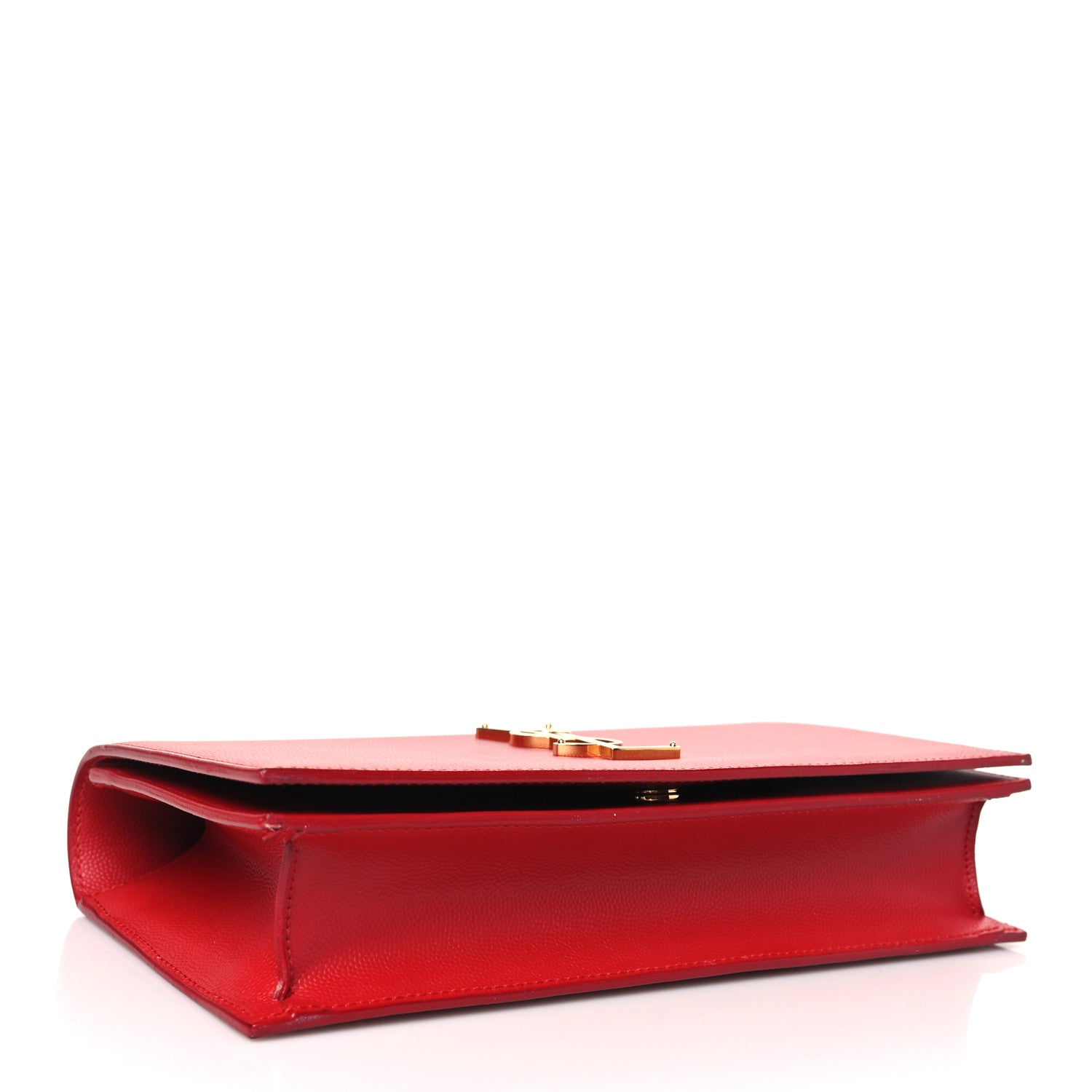 Saint Laurent Grain De Poudre Classic Monogram Kate Clutch New Red 4 of 9