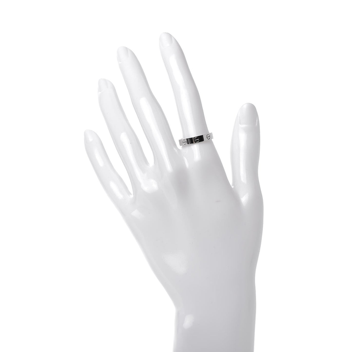 18K White Gold 3.5mm LOVE Wedding Band Ring 54 6.75