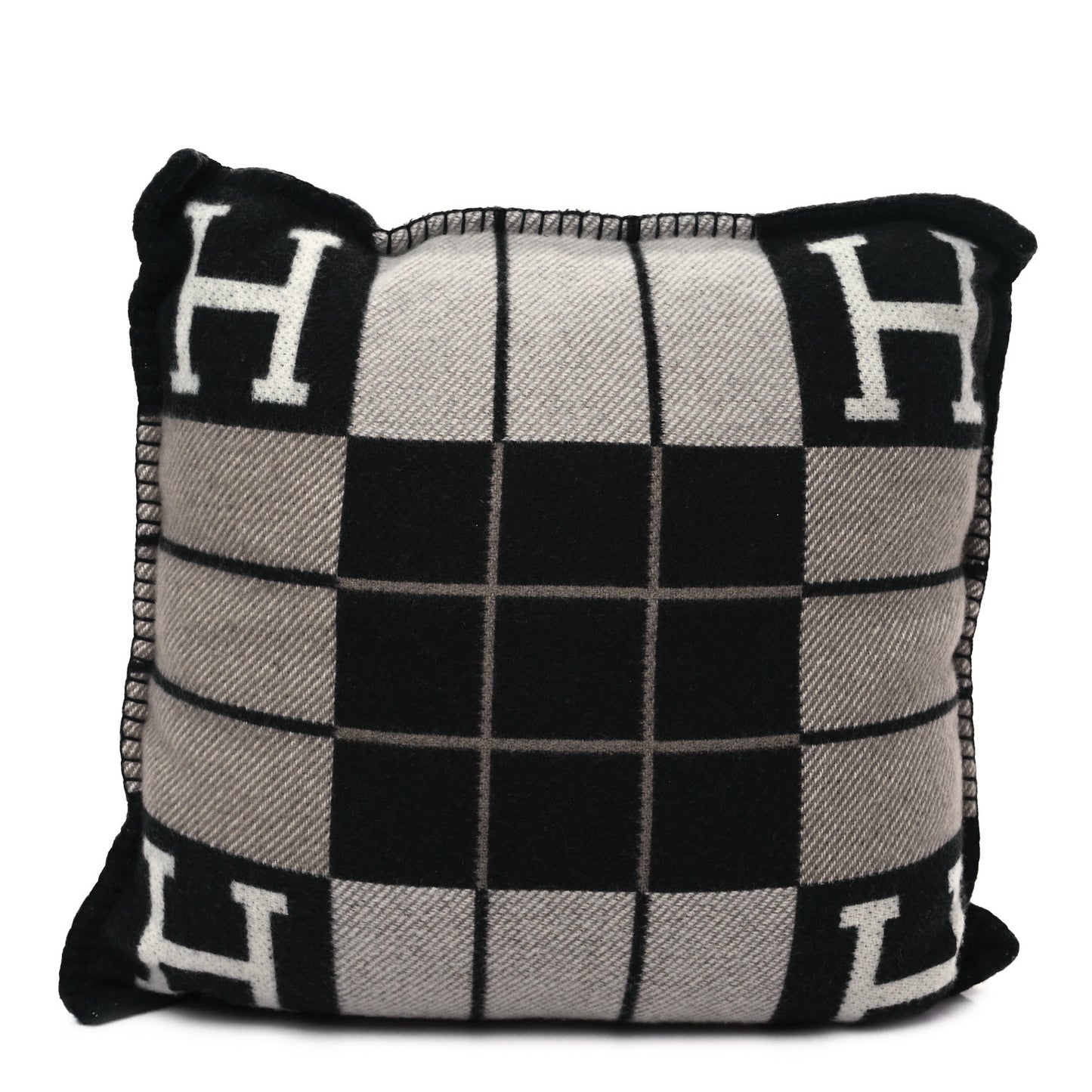 Wool Cashmere Avalon III Pillow PM Ecru Black