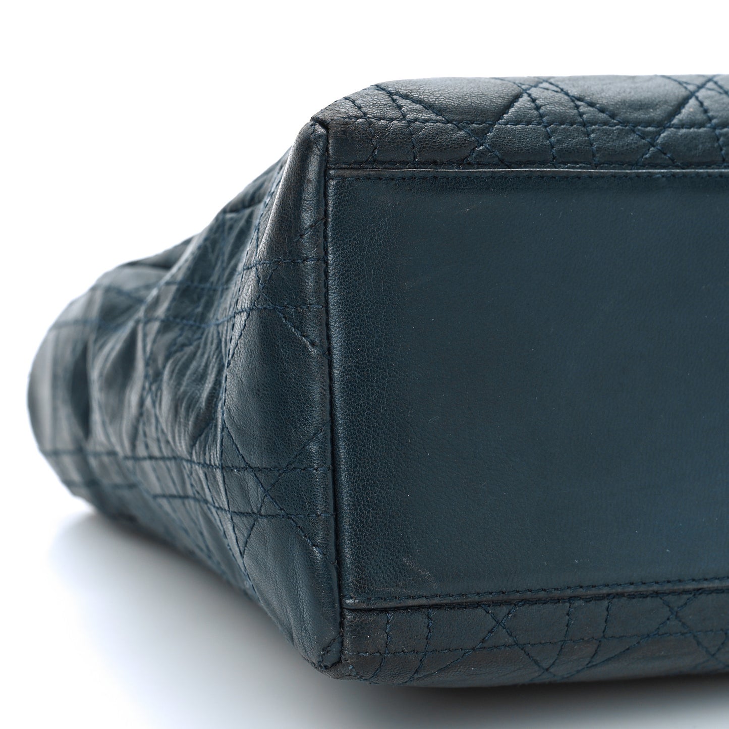 Lambskin Cannage Medium Lady Dior Navy Blue