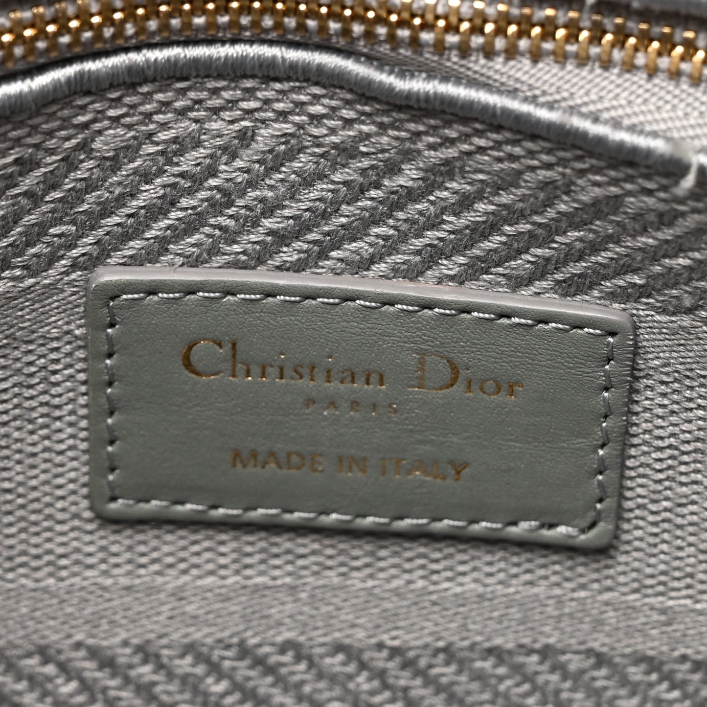 Canvas Embroidered Cannage Medium Lady D-Lite Gray