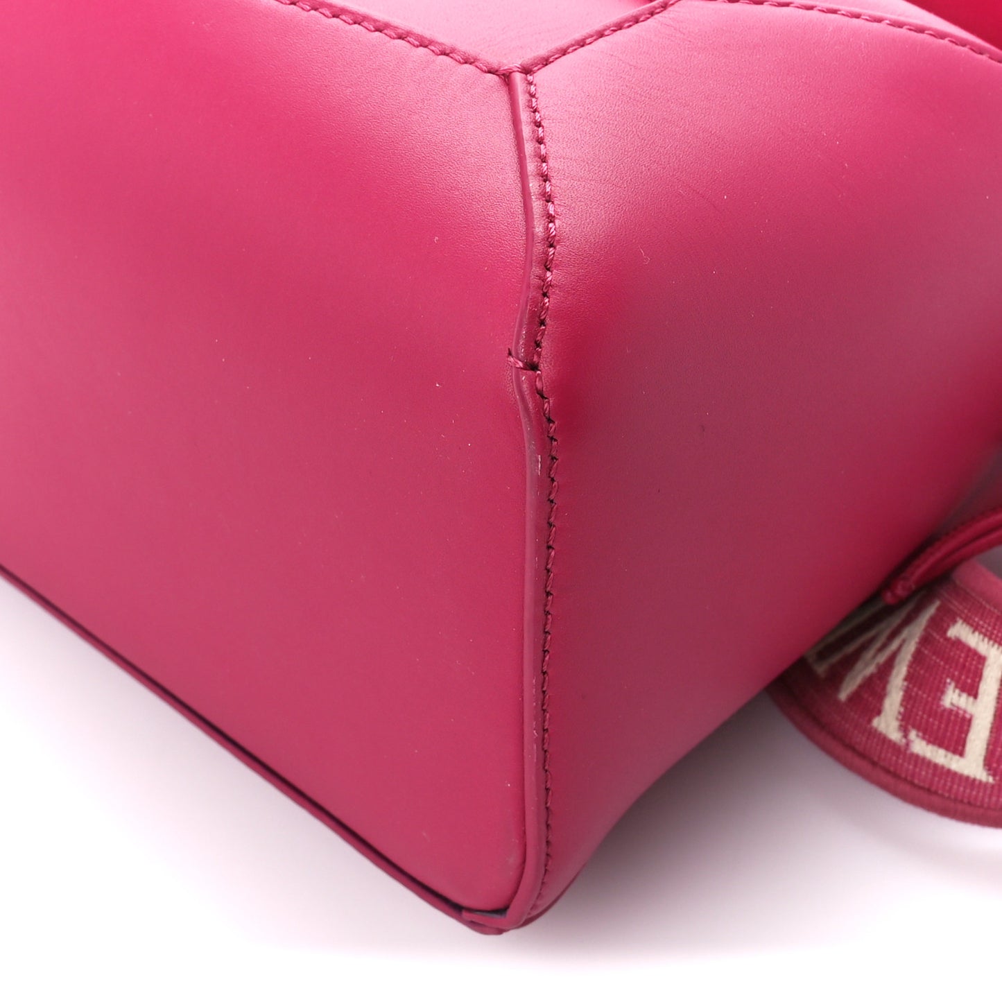 Satin Calfskin Monochrome Small Puzzle Edge Bag Ruby Red Glaze