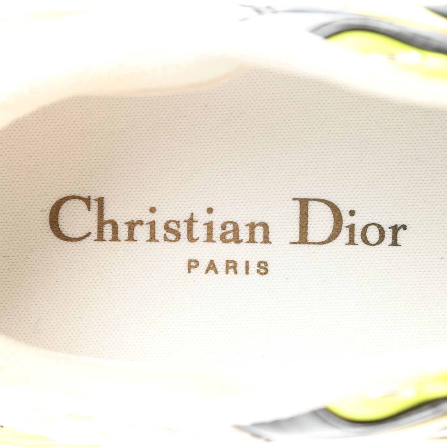 Matte Technical Fabric Mesh Dior Vibe Sneakers 36.5 White Yellow