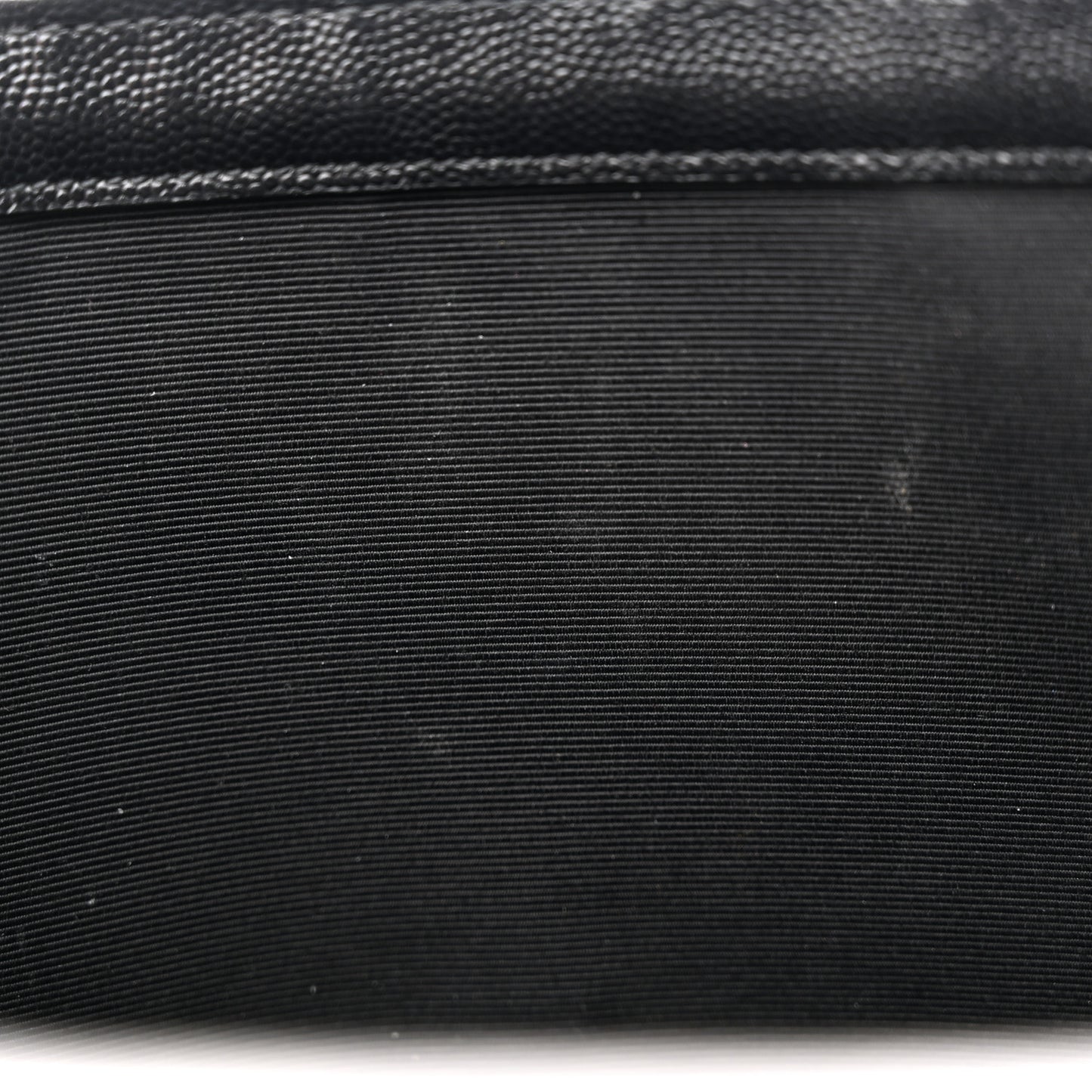 Grain De Poudre Textured Mixed Matelasse Large Triquilt Monogram Monochrome Satchel Black