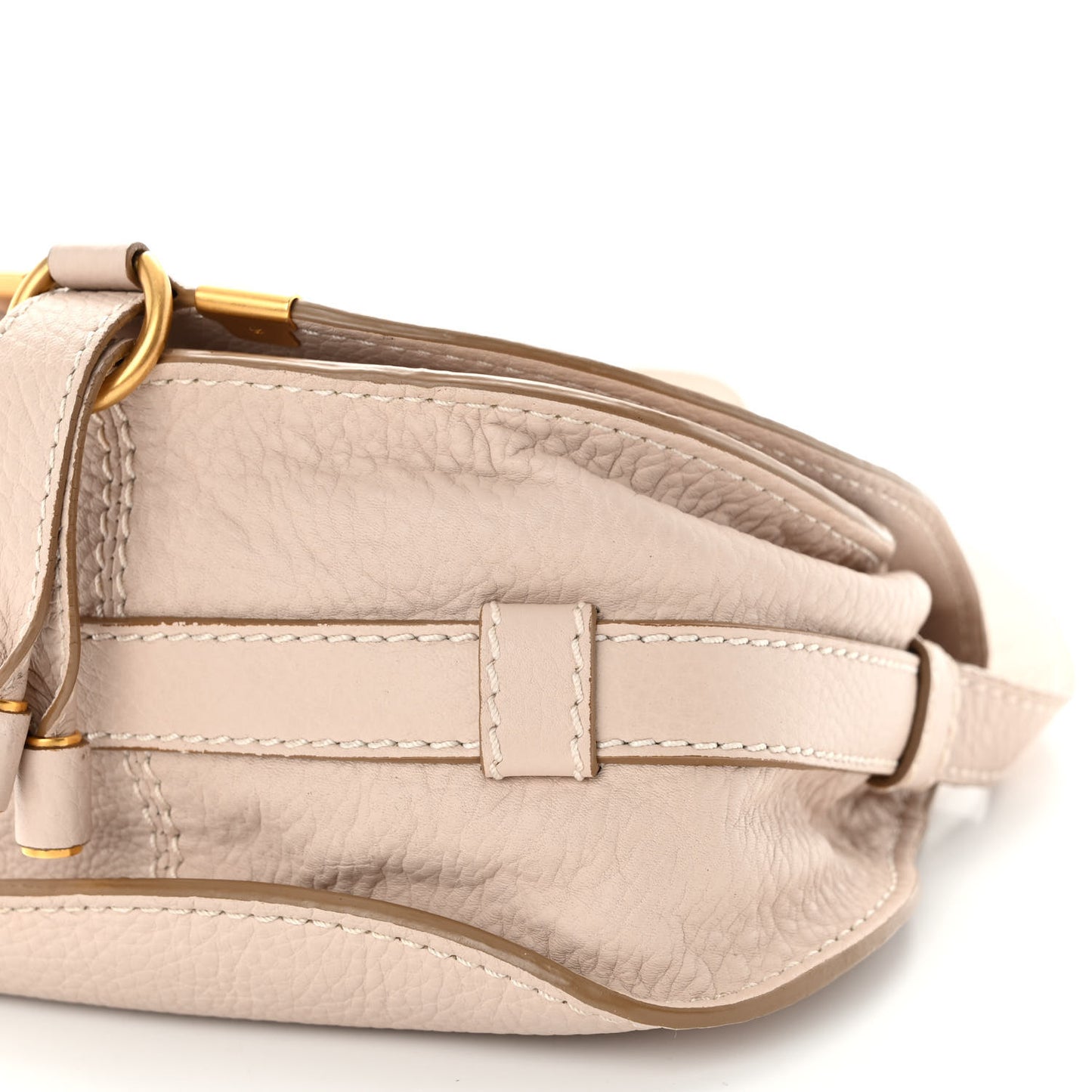 Calfskin Mini Marcie Round Crossbody Bag Blush Nude