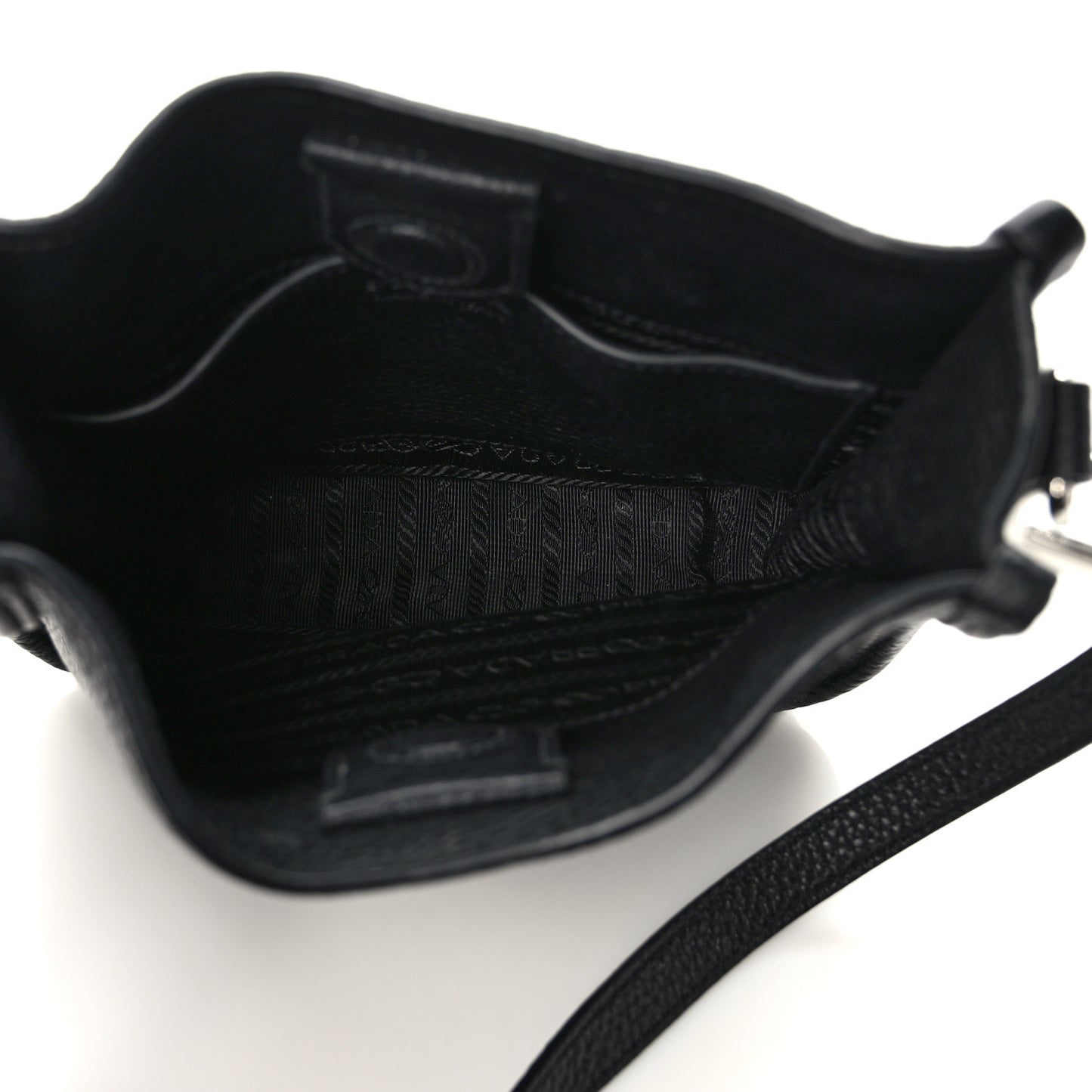Vitello Daino Soft Mini Hobo Messenger Bag Black