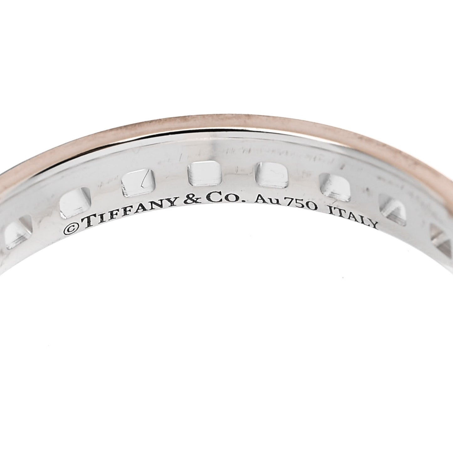 18K White Gold Narrow T True Band Ring 60 9