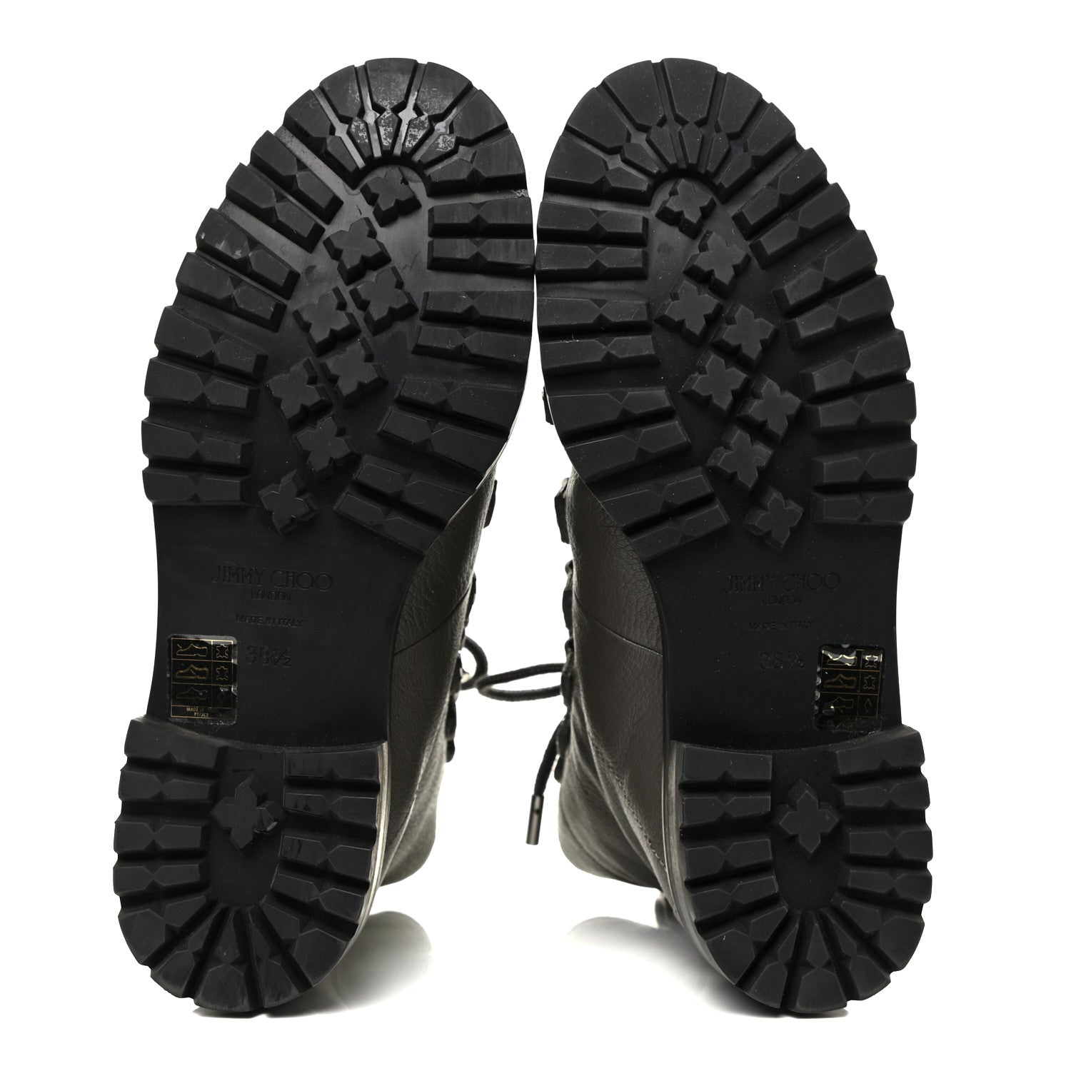 Jimmy Choo Grainy Calfskin Shearling Hillary Flat Boots 38.5 Dark Grey 6 of 9